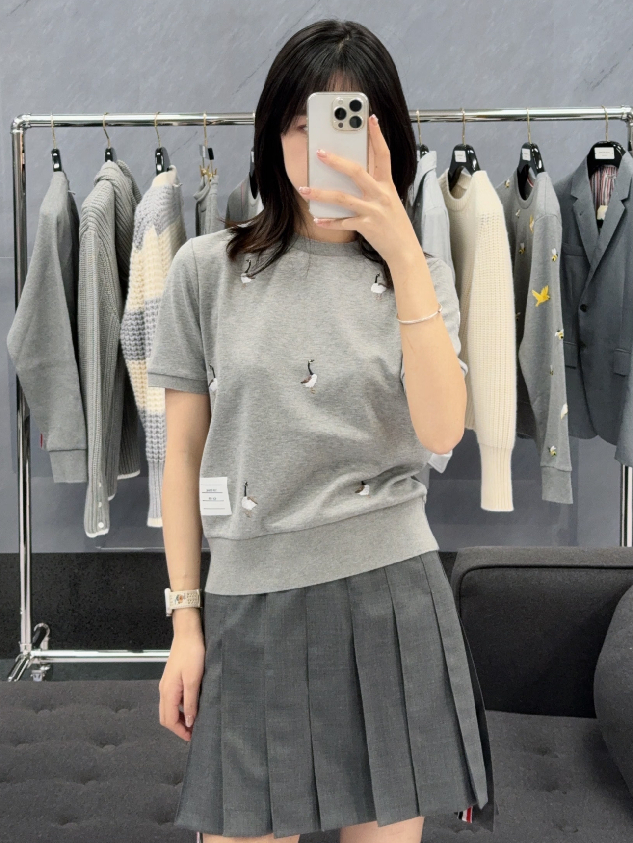 訂貨📮 Thom Browne灰色小鴨子針織短袖 Size 36/38/40/42 各一