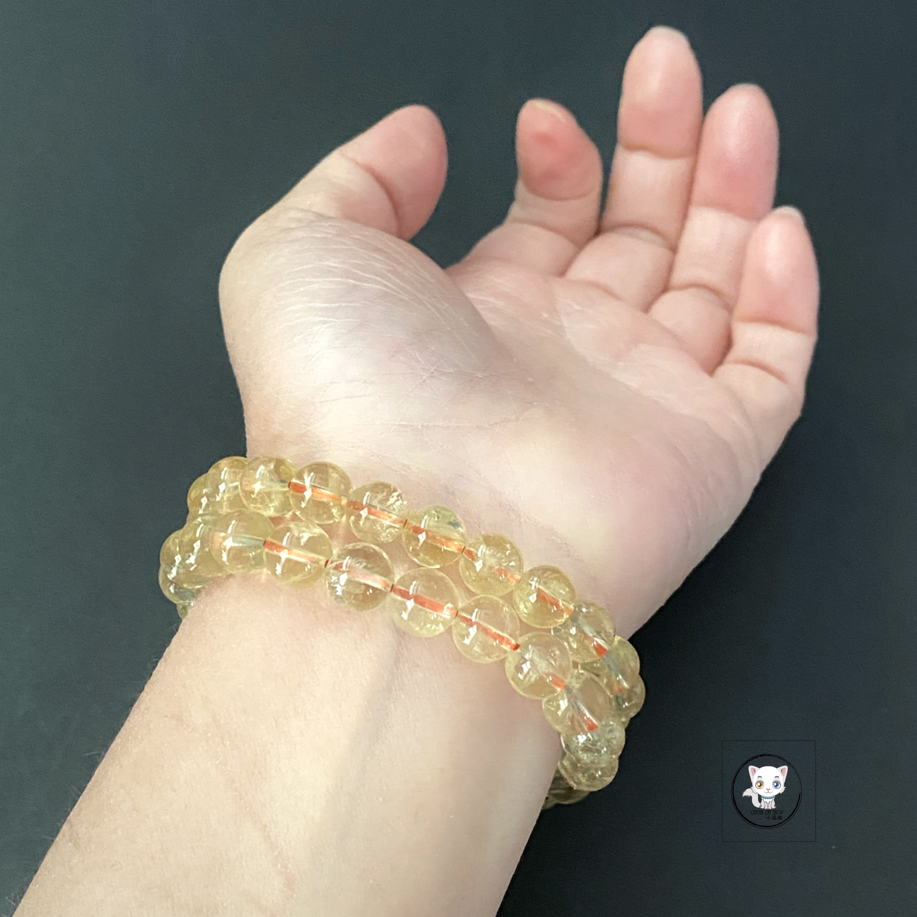巴西黃水晶手鏈 8mm+