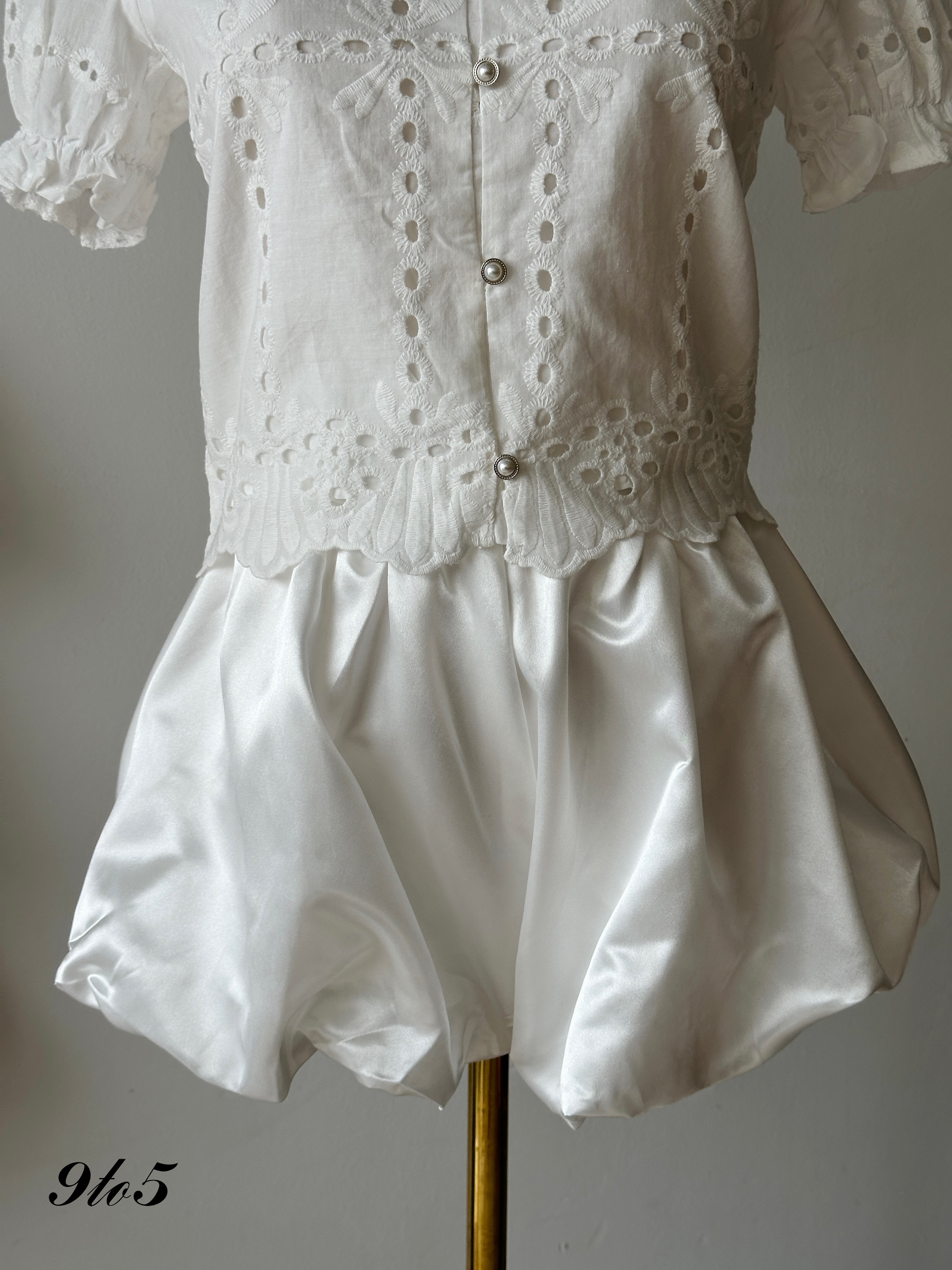 D2317 Floral Top with Tulip Skirt Set - 3 Colors