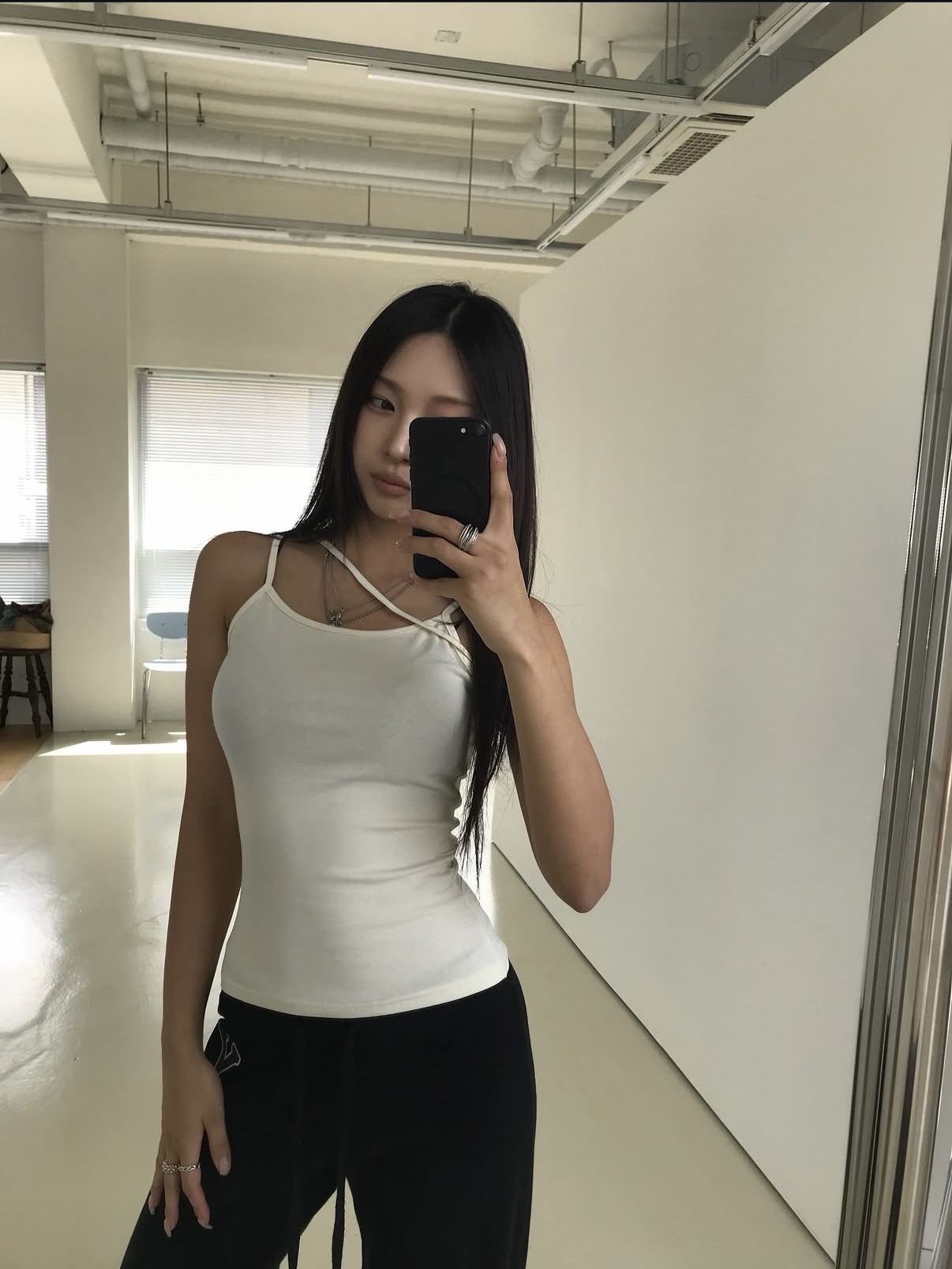Asymmetrical Strap Tank Top