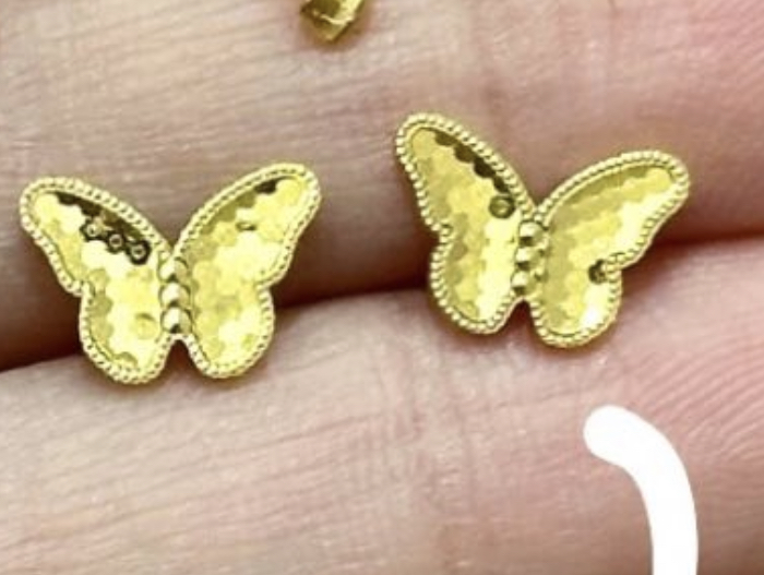 【实心5G】蝴蝶结/碎冰金币/月亮/蝴蝶耳钉