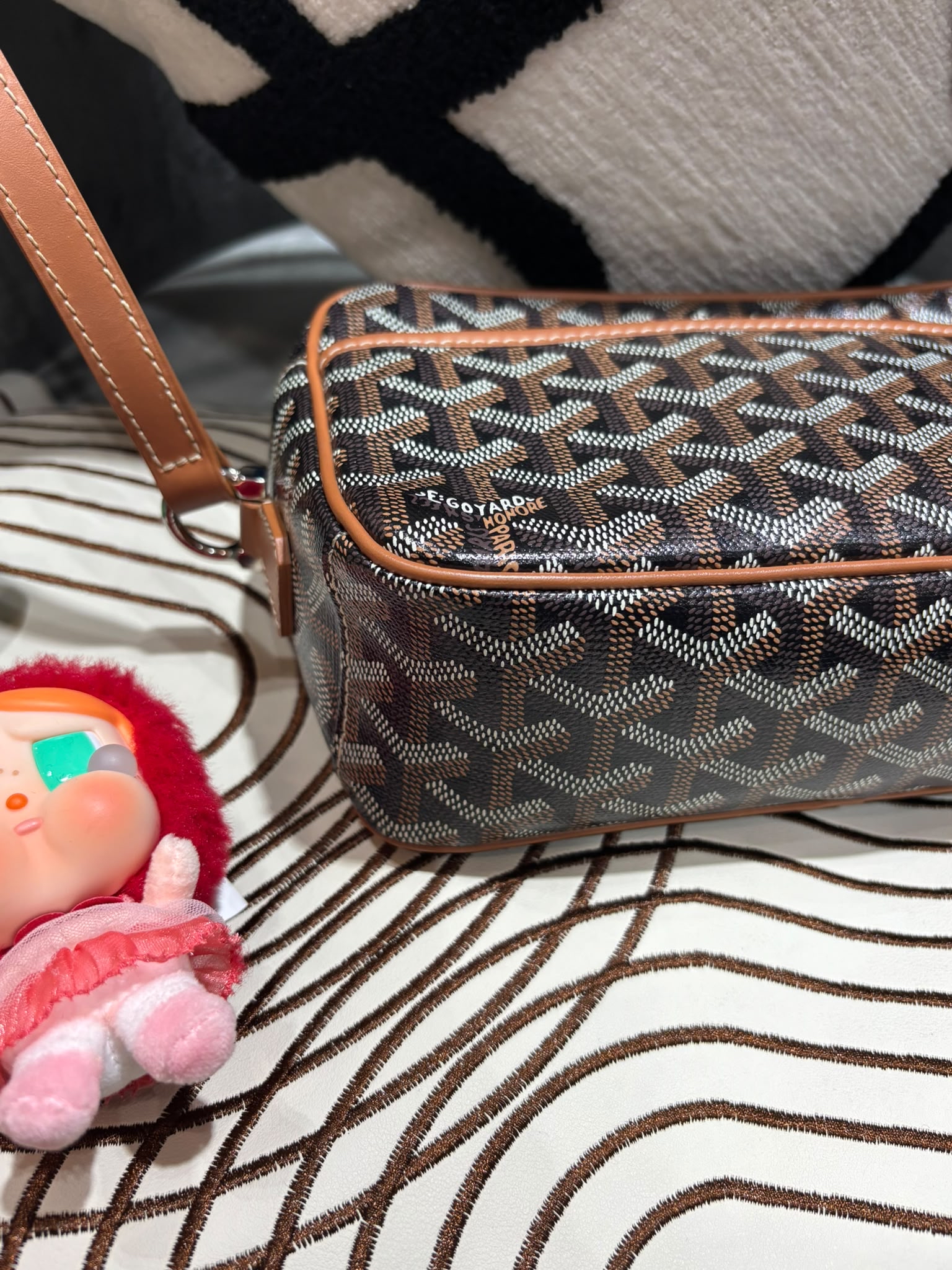 Goyard cap vert pm bag tan 焦糖黑100%Authentic ,93%new ✅dust bag