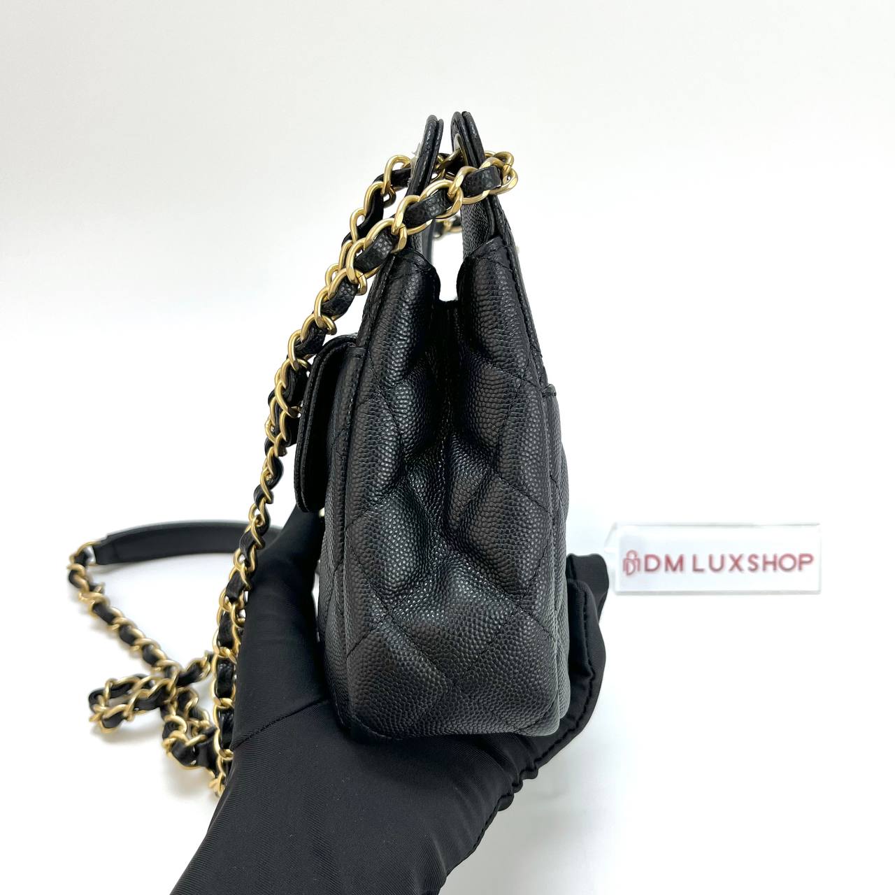Chanel 23C Black Caviar Hobo Sling Bag GHW (Microchip)