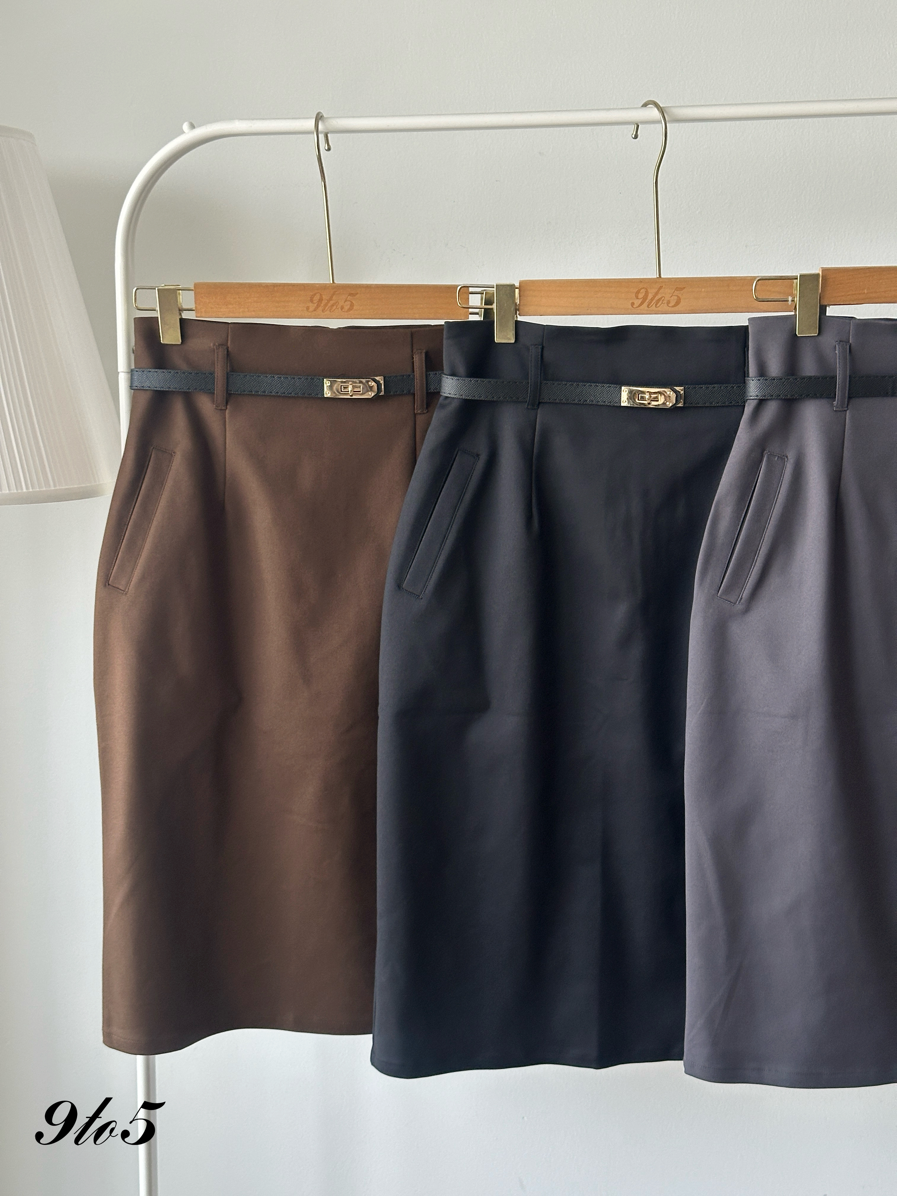 S1904 Midi Pencil Skirt - 3 Colors 