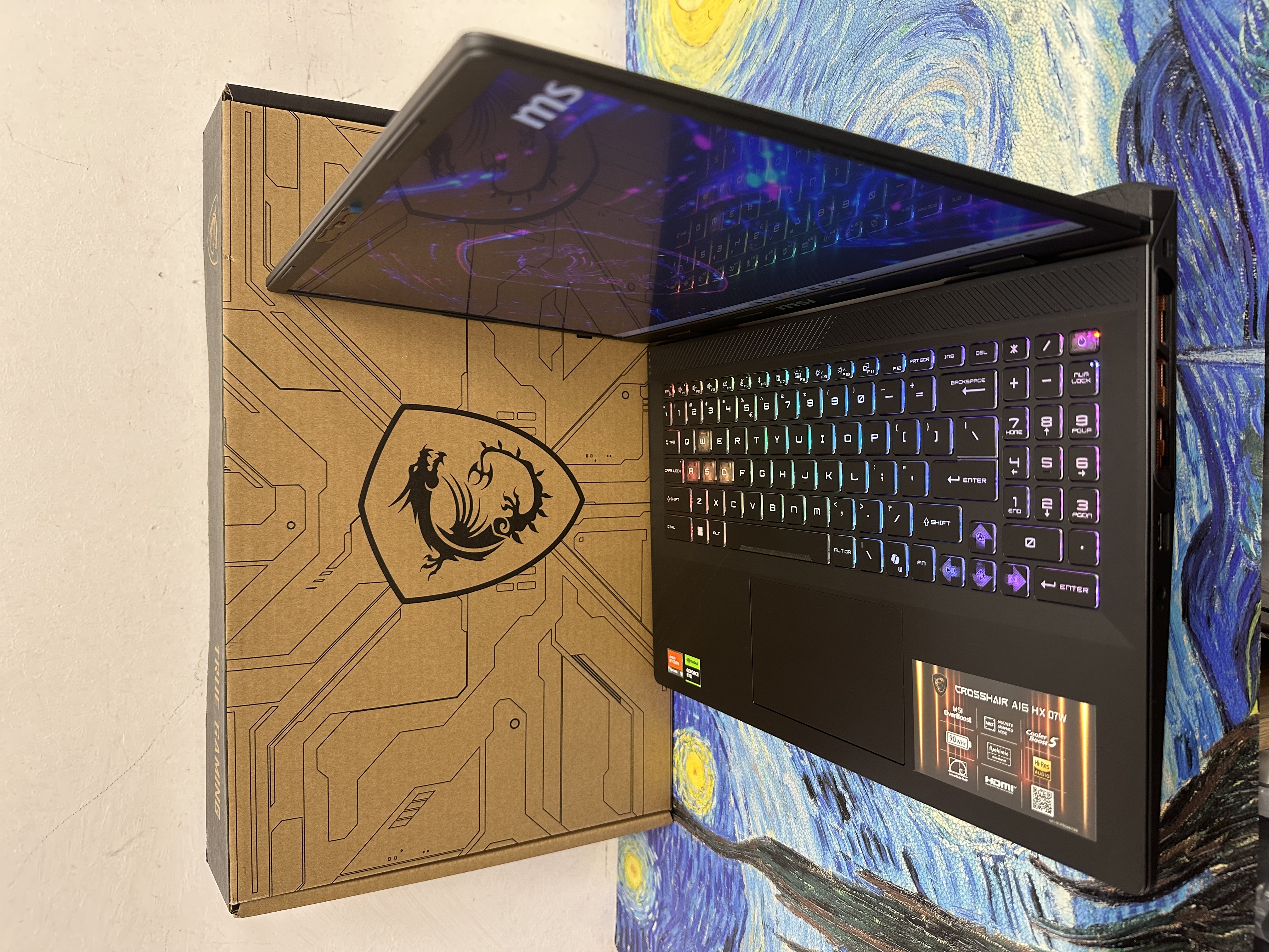 #6104全新質素MSI RTX 5060 MSI  CROSSHAIR A16 HX /AMD Ryzen 9 7945HX /16GB Ram/1TB SSD/16寸 2.5K Mon/240Hz 高刷/RGB 彩色Keyboard/ Gaming Laptop / Notebook / Laptop / PC Gaming / Movie / Netflix / Youtube / Win11