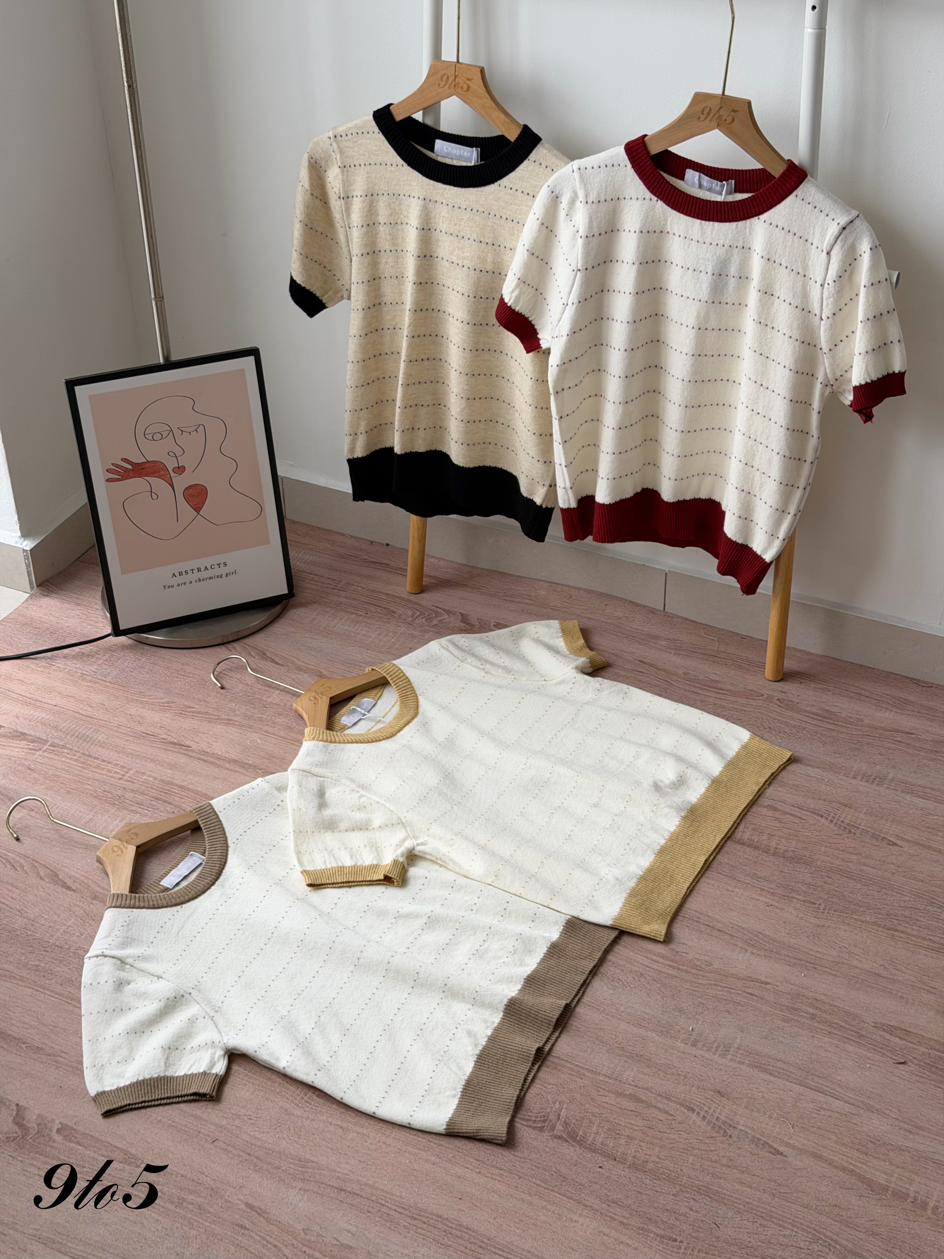 T4466 Contrast Knit Top - 4 Colors 