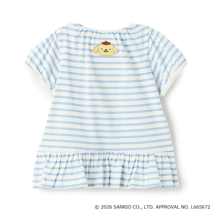 🇯🇵預訂 日本直送🇯🇵Petit Main x Sanrio系列三色人物賞櫻刺繡貼花短袖上衣