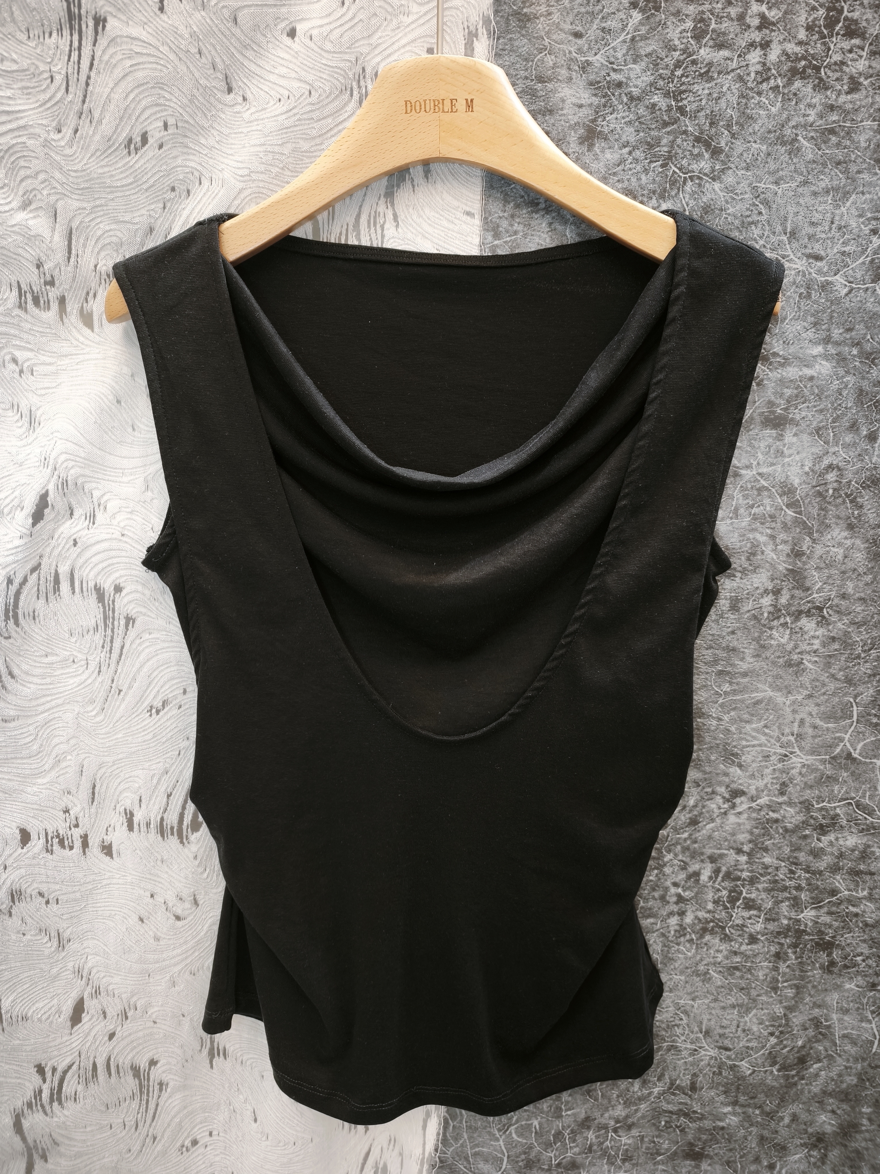 盪領假兩件背心