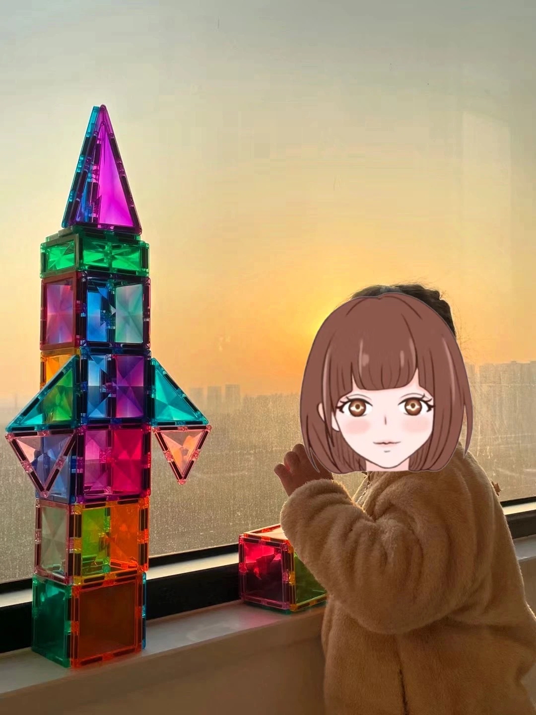 這款玩具是 MAG-PARADISE 品牌的 磁性建構片 (Magnetic Building Tiles)，型號 DZ-60，屬於 STEAM / STREAM 教育類玩具。