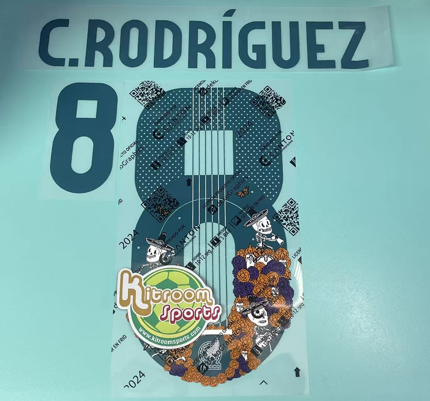 2024 Mexico Día de los Muertos Away Nameset #8 C.RODRIGUEZ