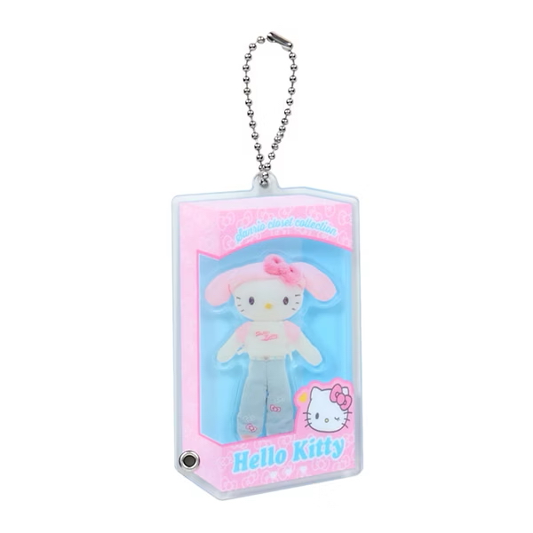 【現貨】日本- sanrio hello kitty 長腿 明星壓克力造型吊鍊盲盒-時尚衣櫥(10種款式，隨機出貨*1)