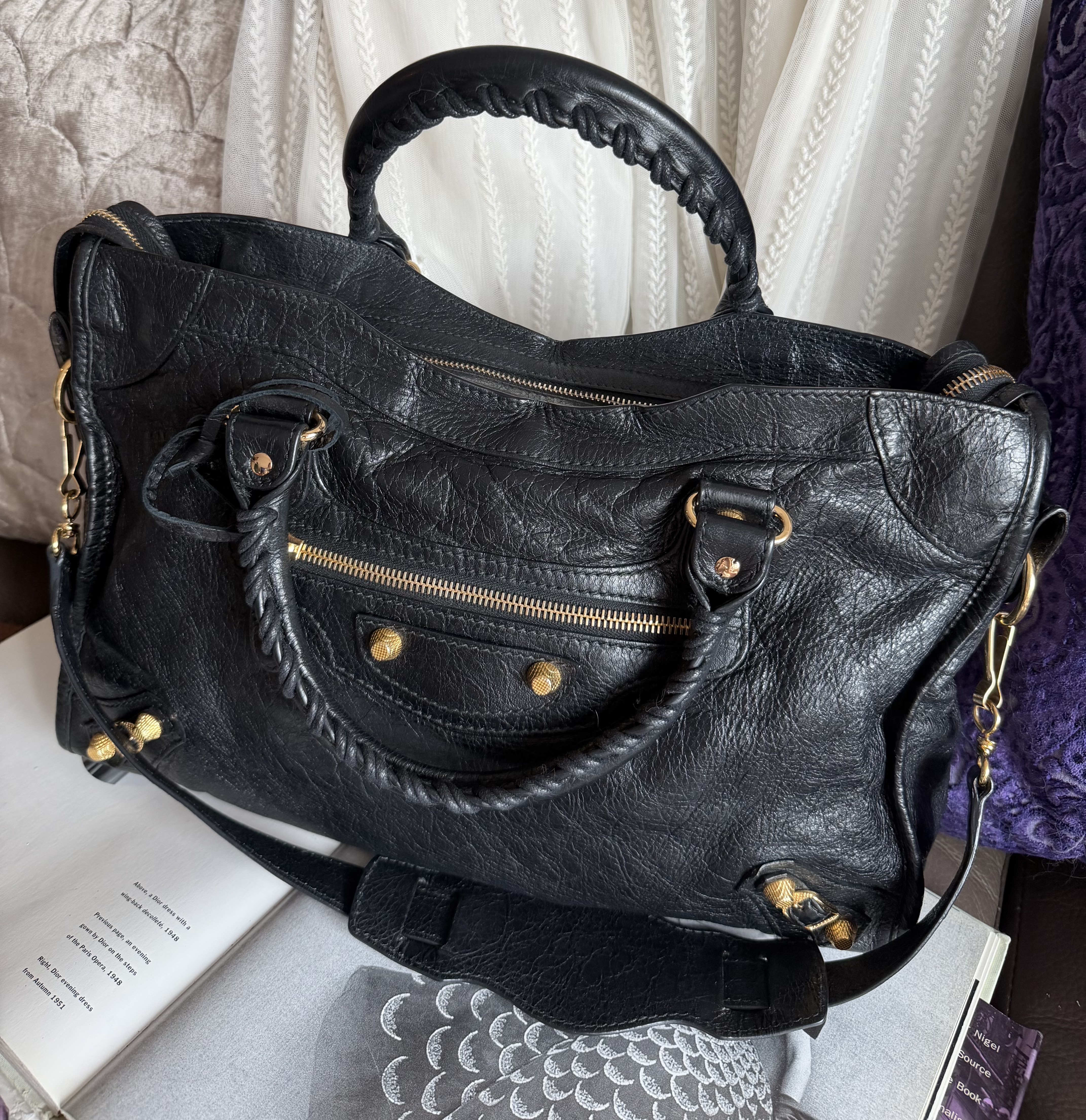 Balenciaga giant 12 gold black classic city 