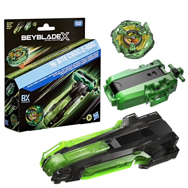 【戰力倍增/勝率激增】Beyblade X Deluxe String Launcher Custom Grip Top Set 專業拉線發射器+手柄二合一組 - 超強握感、射速升級、全港陀螺迷必備