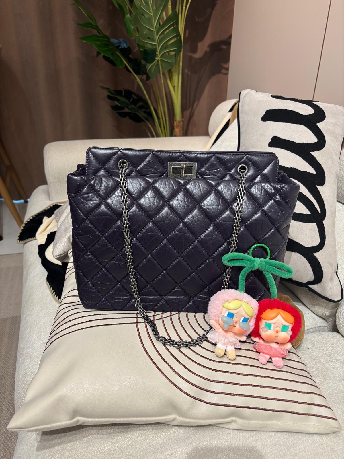Chanel 2.55 calfskin Shoulder Chain tote bag 100%Authentic ,98%new ✅card✅dust bag✅box