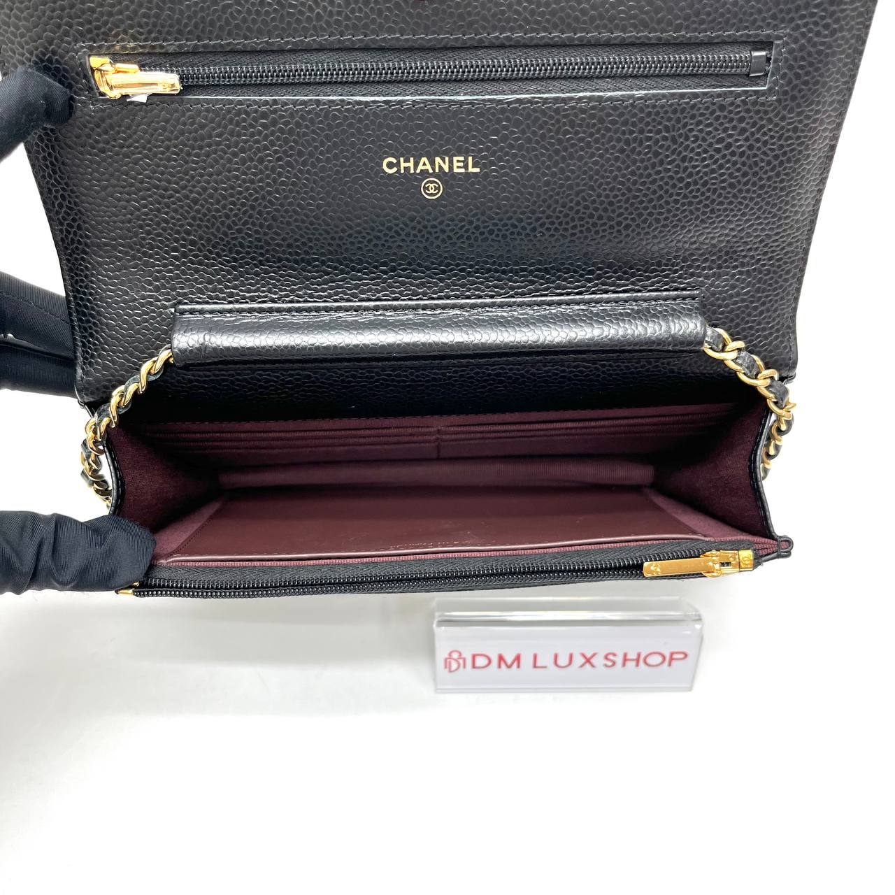 Chanel Black Caviar Classic Flap WOC (Microchip)
