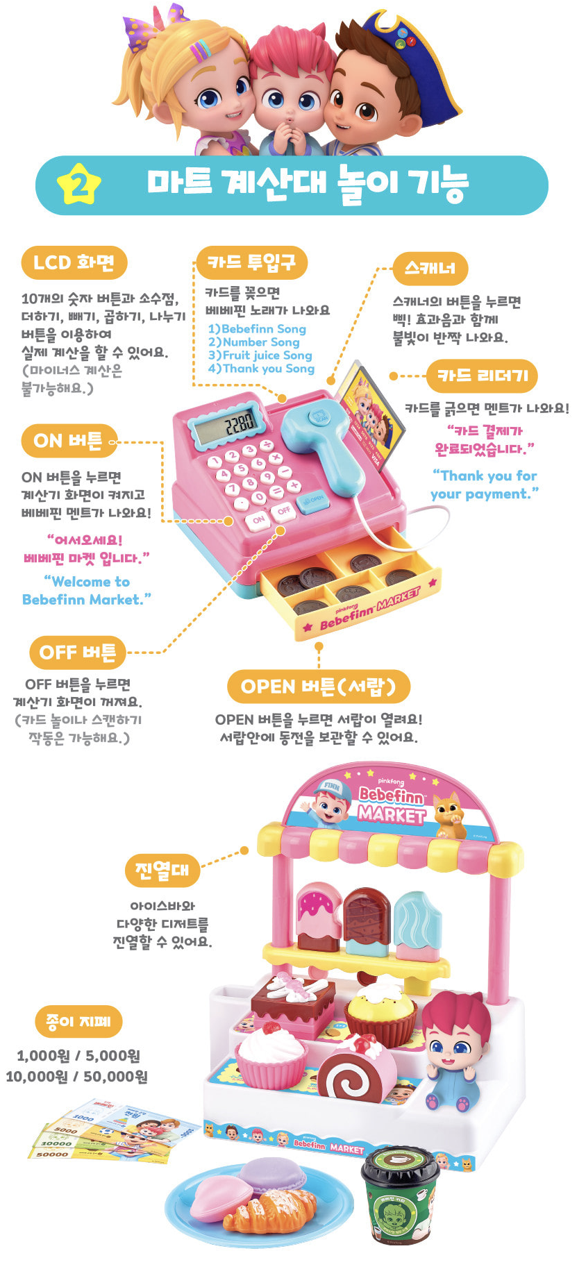 🇰🇷 Bebefinn 收銀機便利商店  🇰🇷