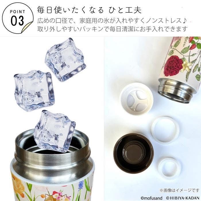 （約4月中旬到貨）🇯🇵日本直送🇯🇵 mofusand × 日比谷花壇 不鏽鋼保溫保冷水樽300m💕