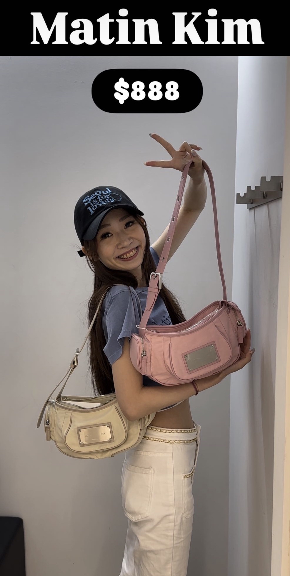 MATINKIM直播限時折扣 MADELEINE ROUND BAG IN PINK
