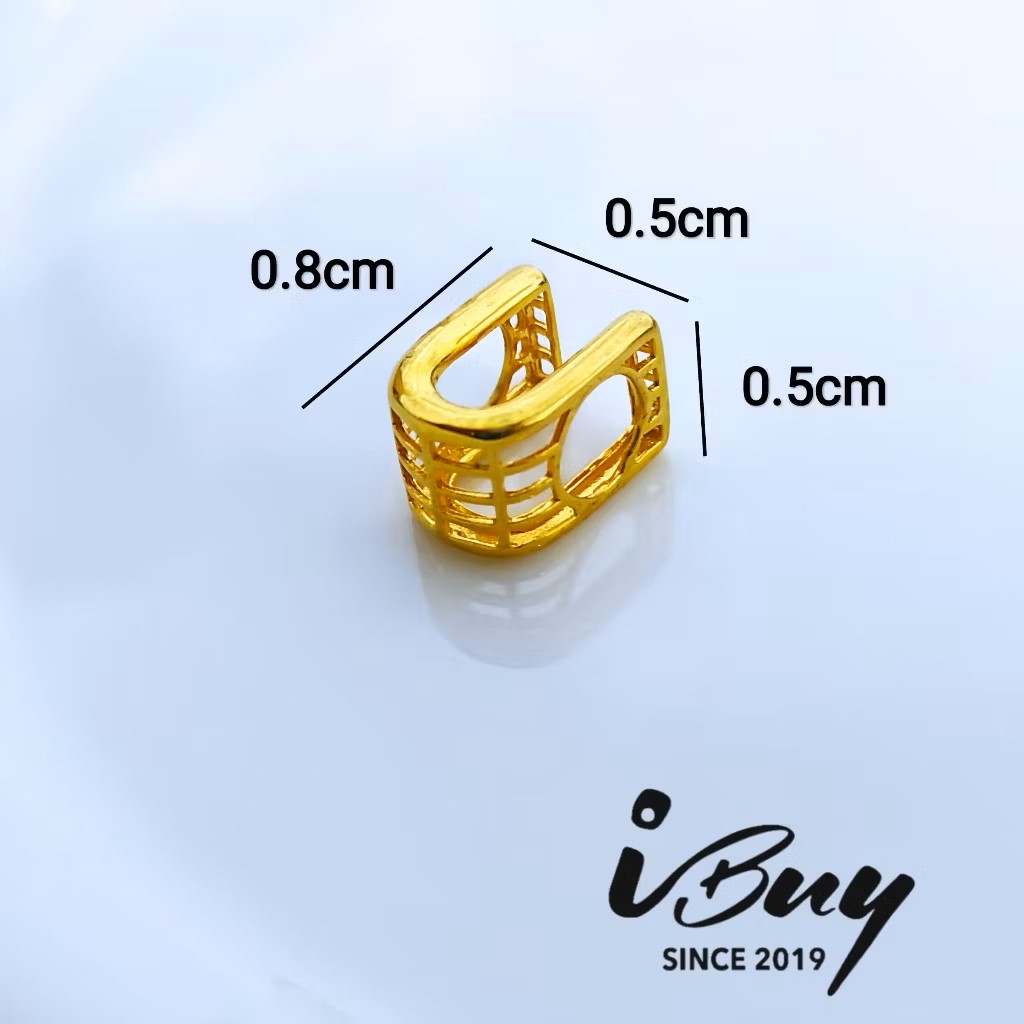 916 GOLD H ALPHABET CHARM BEAD 916 金 H 字母串咀