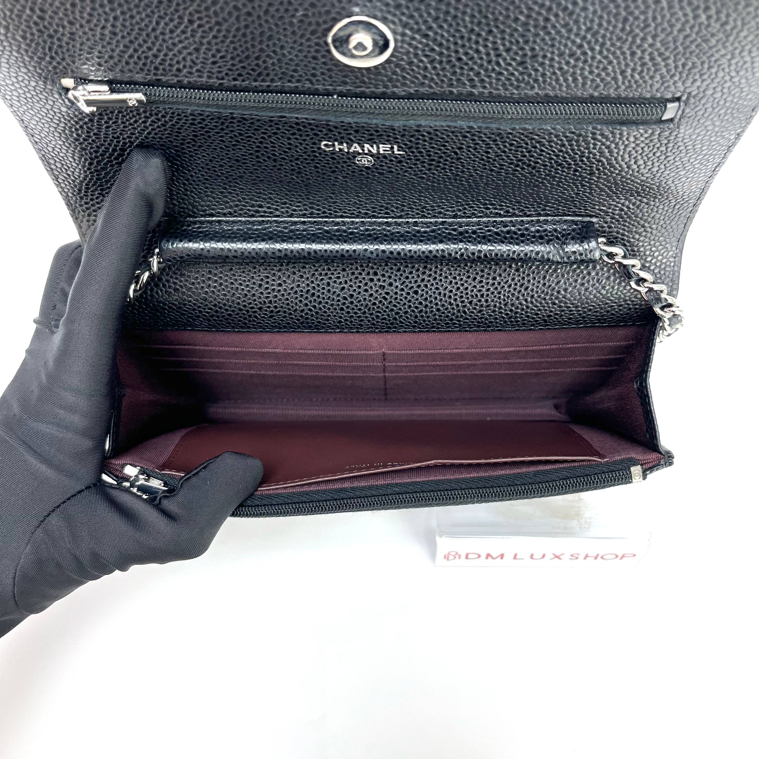 Chanel Black Caviar WOC GHW (Serial 28, Y: 2019)