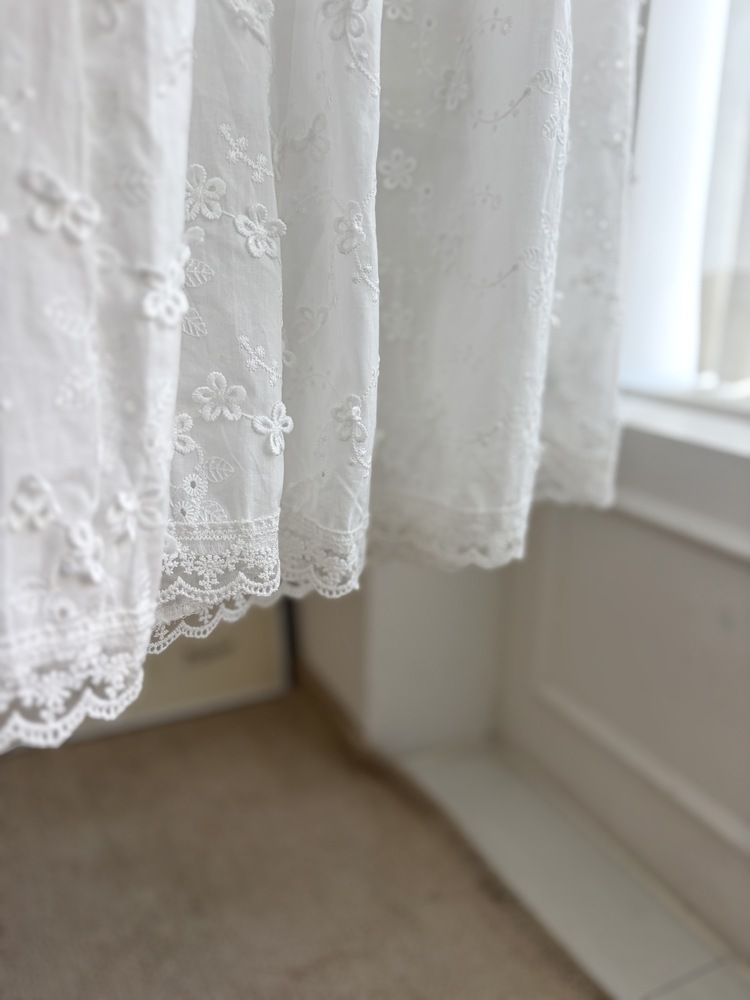Aurelie Embroidered Dress (White)