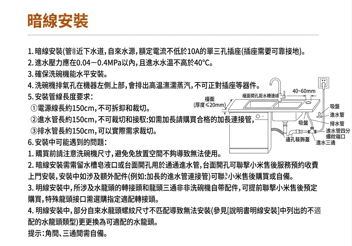 小米 米家智慧桌上型洗碗機 6套 S10 香港三腳插頭 (預購產品)