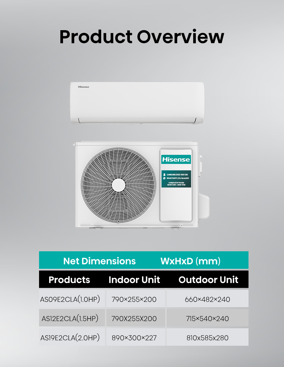 Hisense 1.0HP R32 Standard Non-Inverter Wall Air Conditioner (AS09E2CLA)