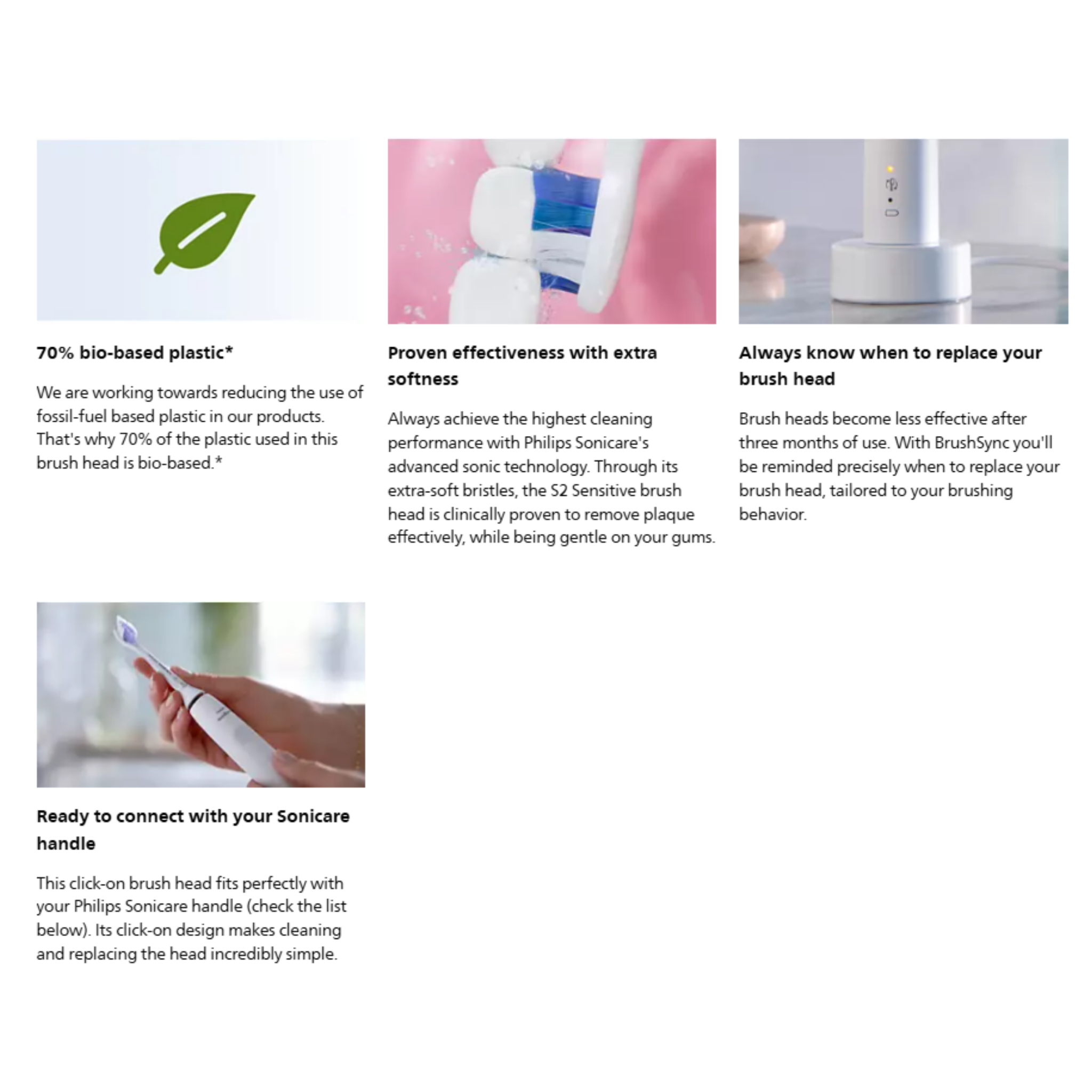 Philips Sonicare S2 Sensitive Standard Toothbrush Heads 2pcs (HX6052/93)