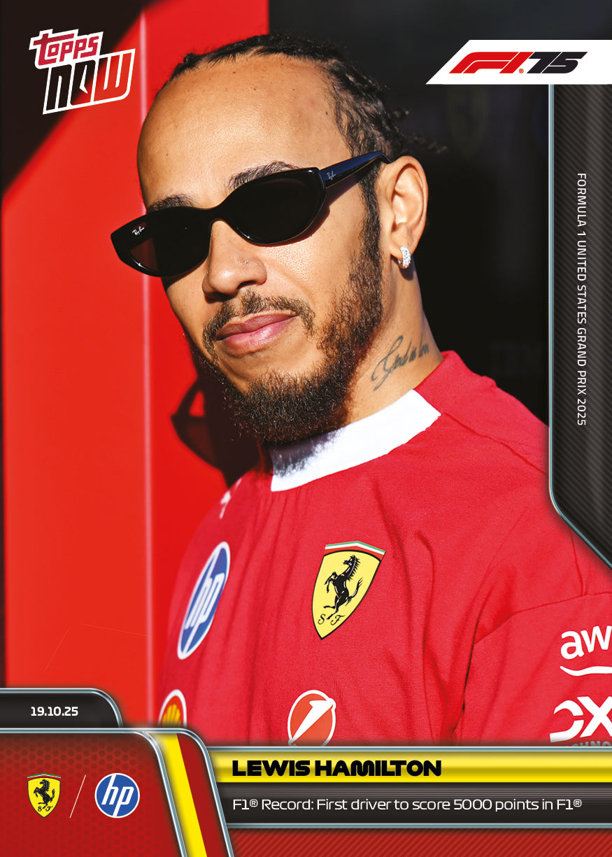 Lewis Hamilton - 2025 F1 Topps NOW® #70 United States GP 5000分紀錄卡｜PR 7,103