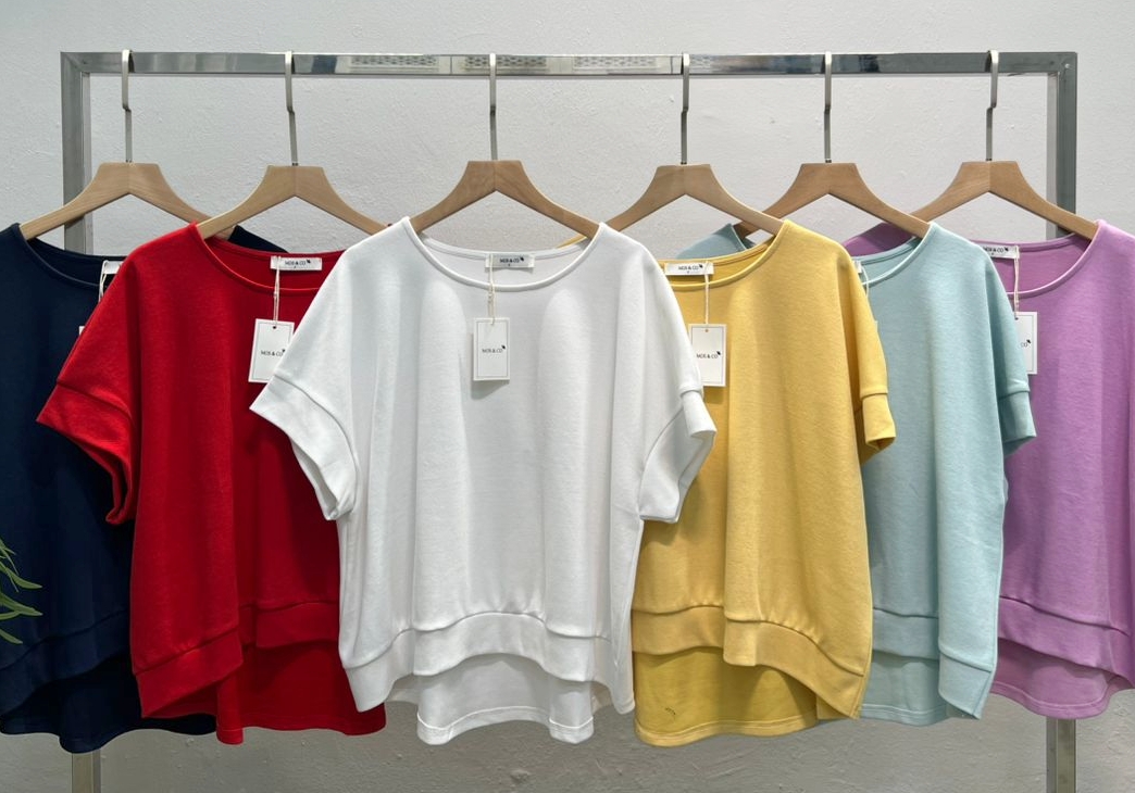 M5083 High Low Round Neck Oversize Tee