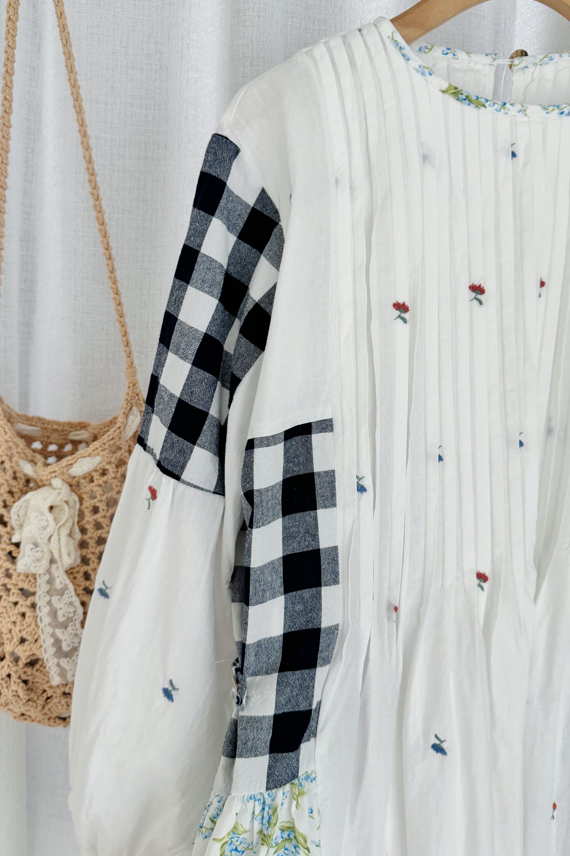 日系田园风复古连身裙