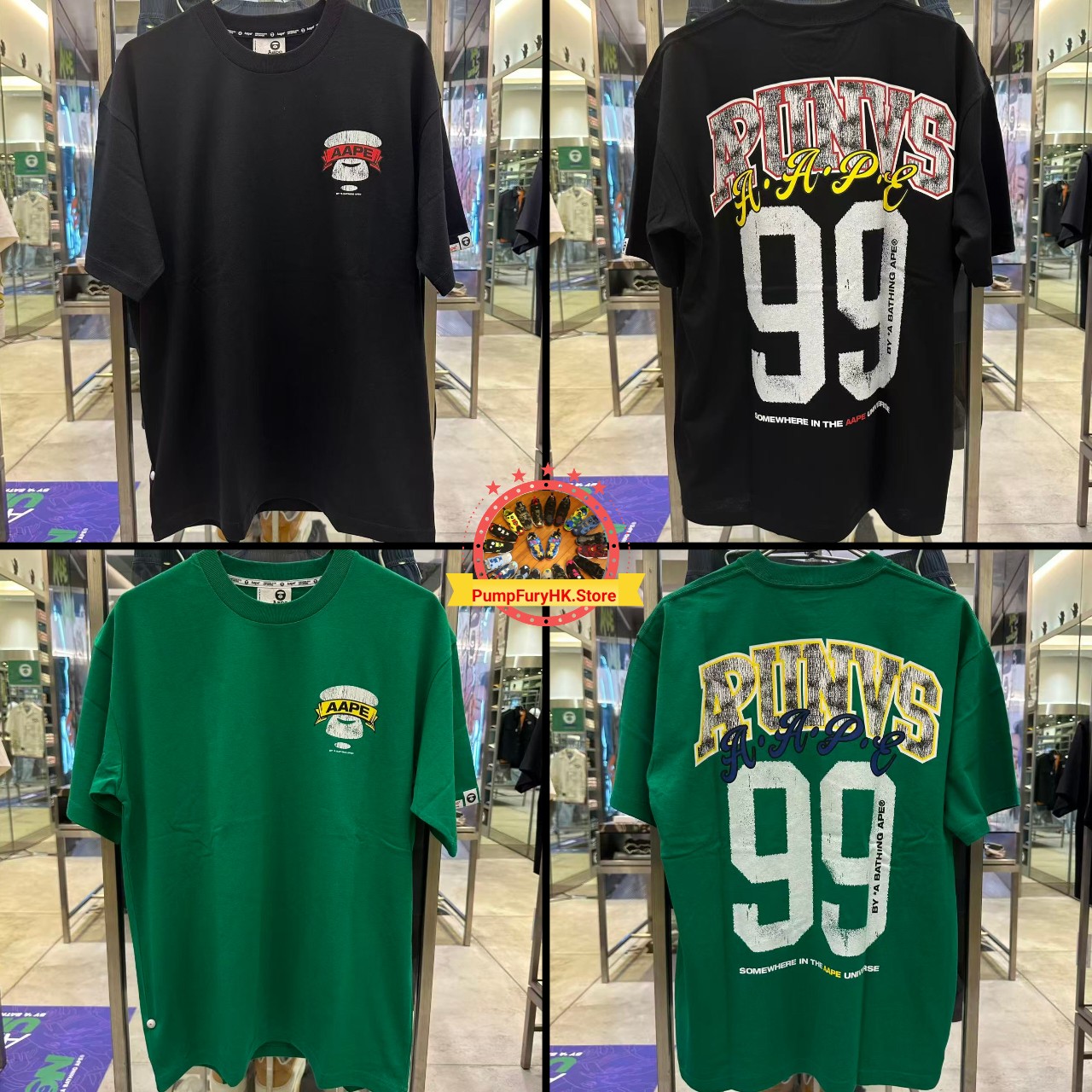 AAPE Relaxed fit AAPEUNVS graphic tee (1859) 寬鬆版