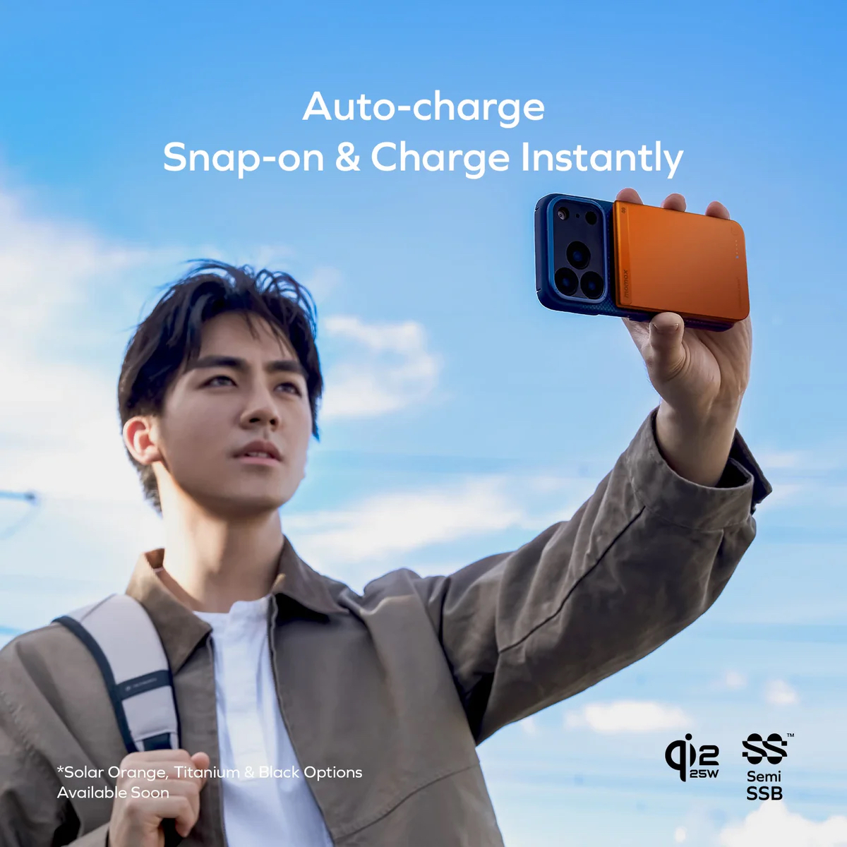 Momax 1-Power S.Pass² 10000mAh 半固態磁吸流動電源 (CCC 認證)