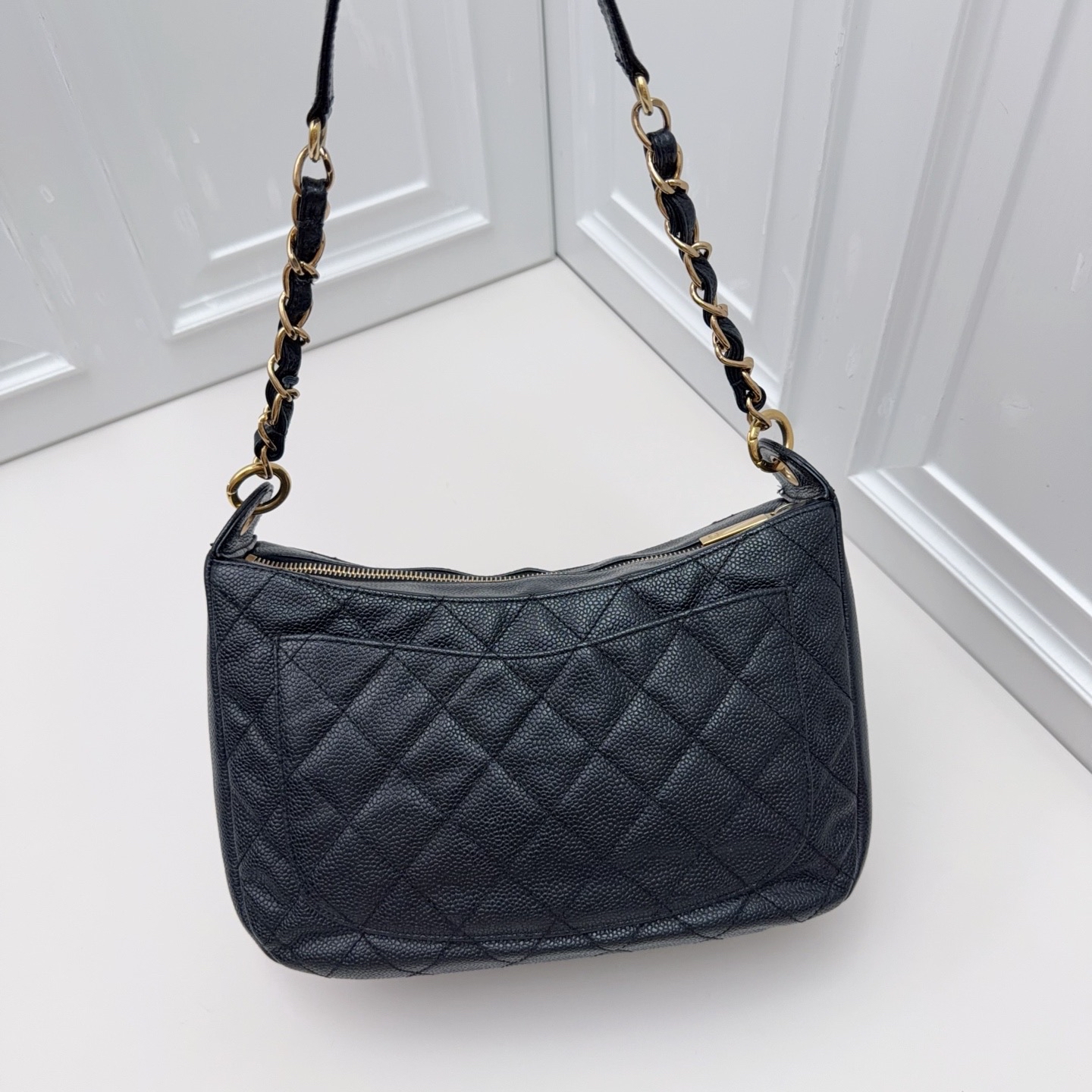 【預訂貨品】Chanel黑金荔枝皮 hobo