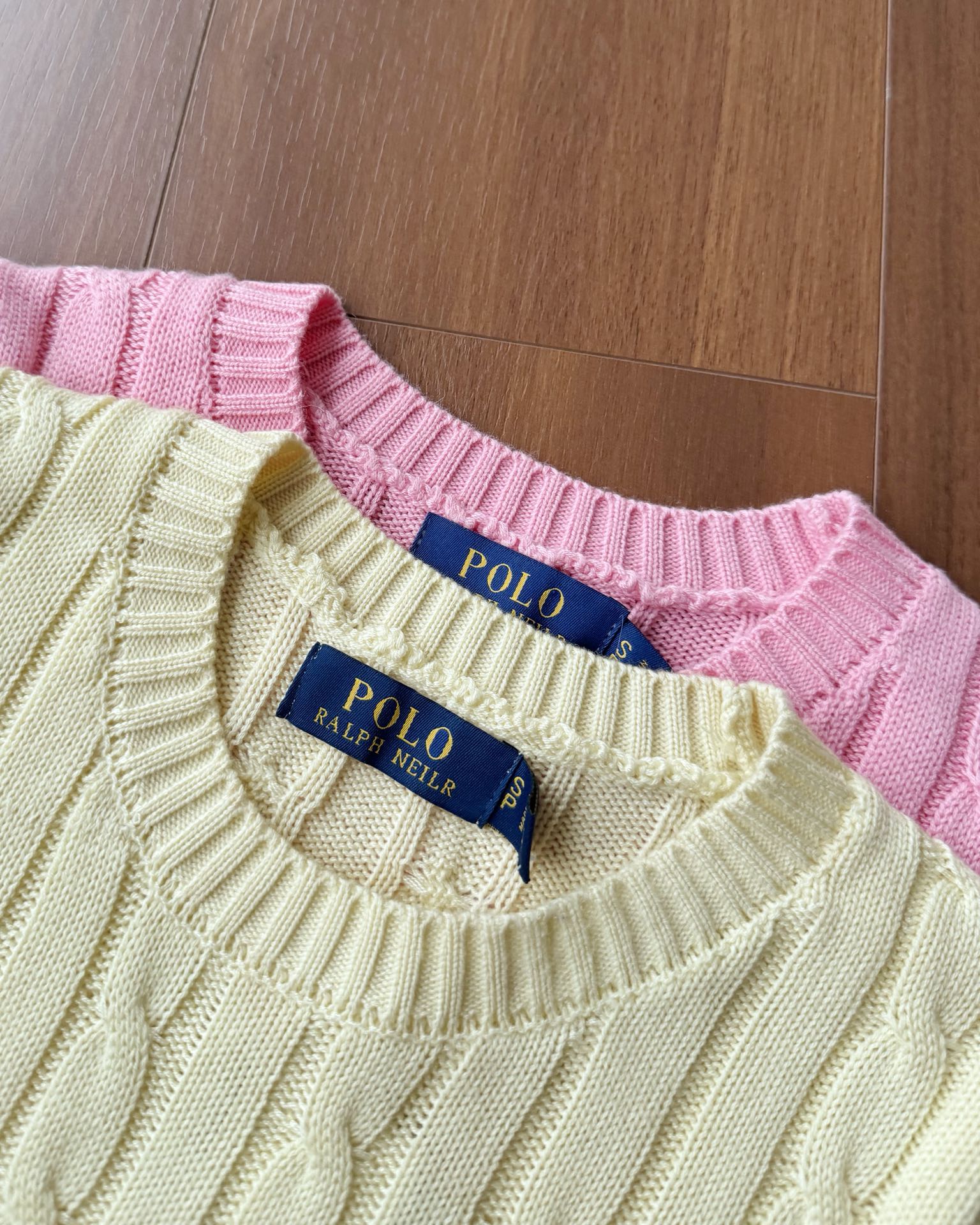 $188件。2件起$ 180件。💗💛【R alph L auren 拉夫勞倫 麻花針織短袖】