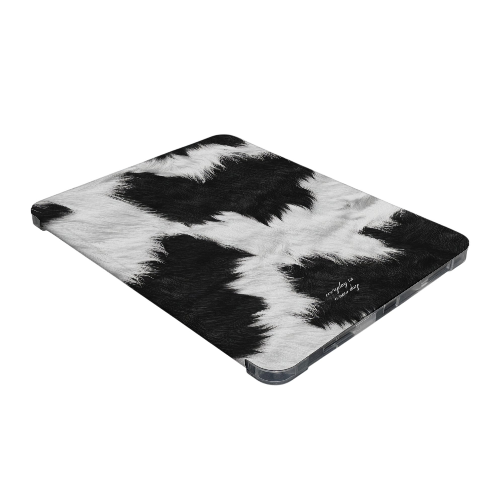 【Cowhide Black】透明磨砂書本式 iPad Case