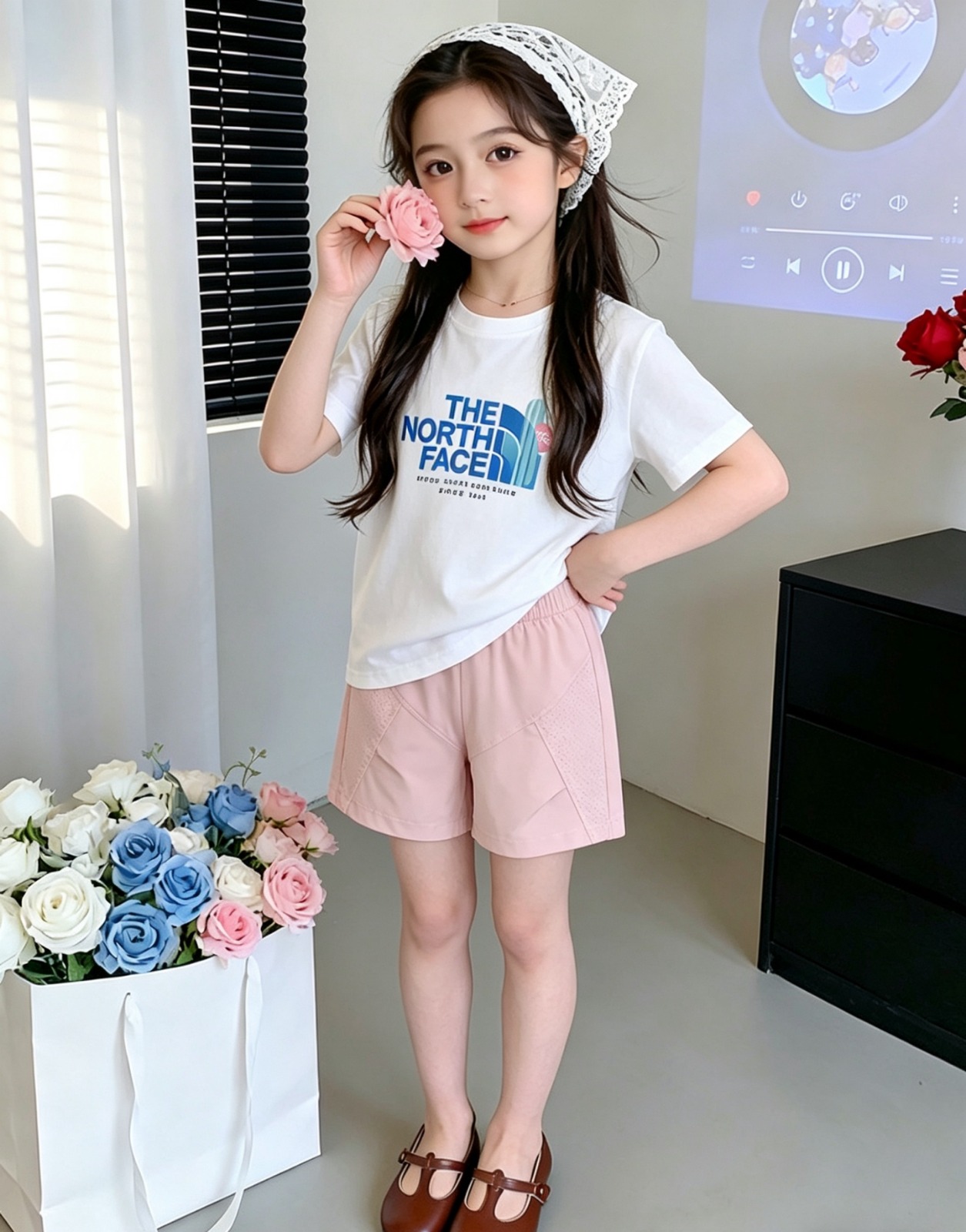 $140套。2套起$135套。TNF 男女童透氣套裝