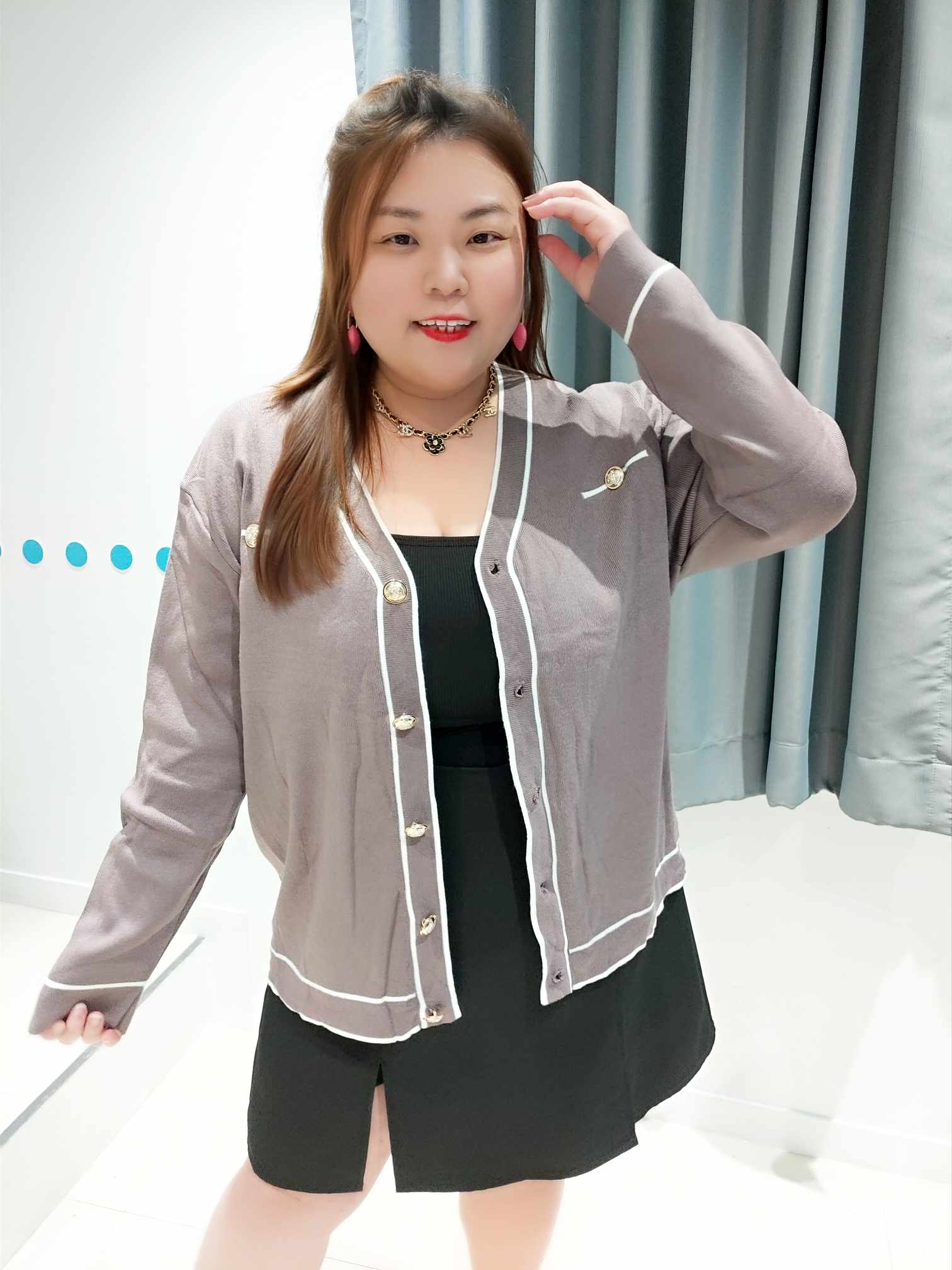 DSE14 学院风针织外套