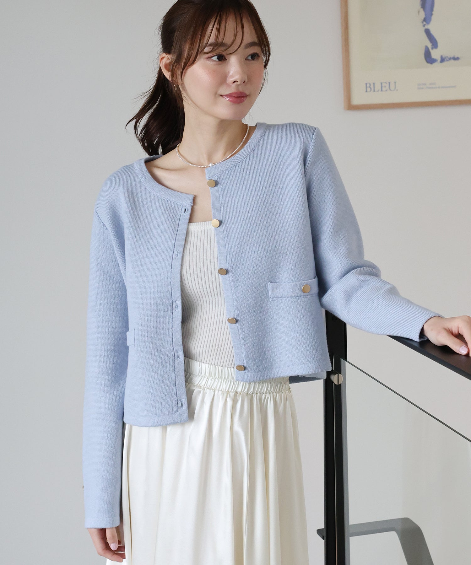 <JP> 輕奢風Gold Button Knit Jacket * 9色入 <預購>