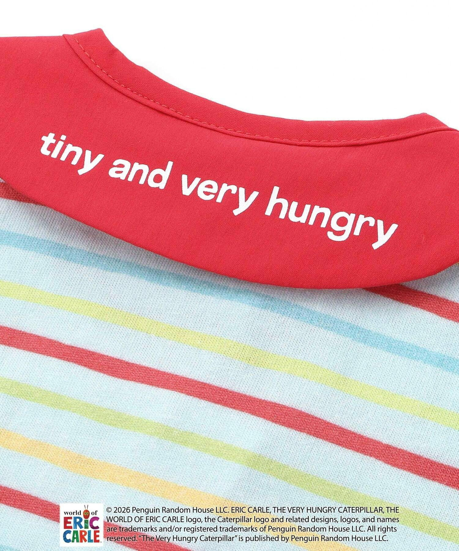 🇯🇵預訂 日本直送🇯🇵兩色好餓的毛毛蟲格紋條紋翻領短袖包屁衣