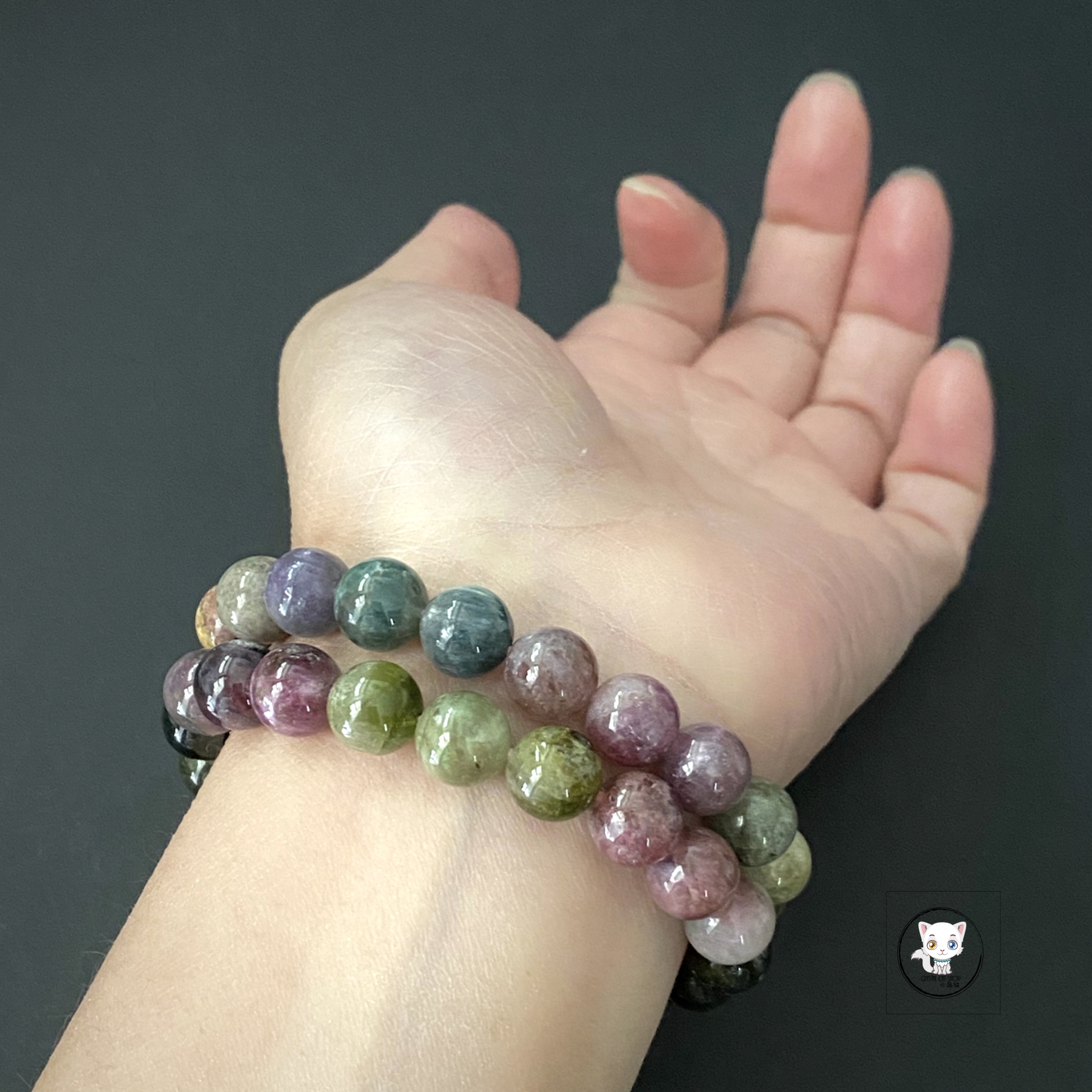 天然彩碧璽手鏈