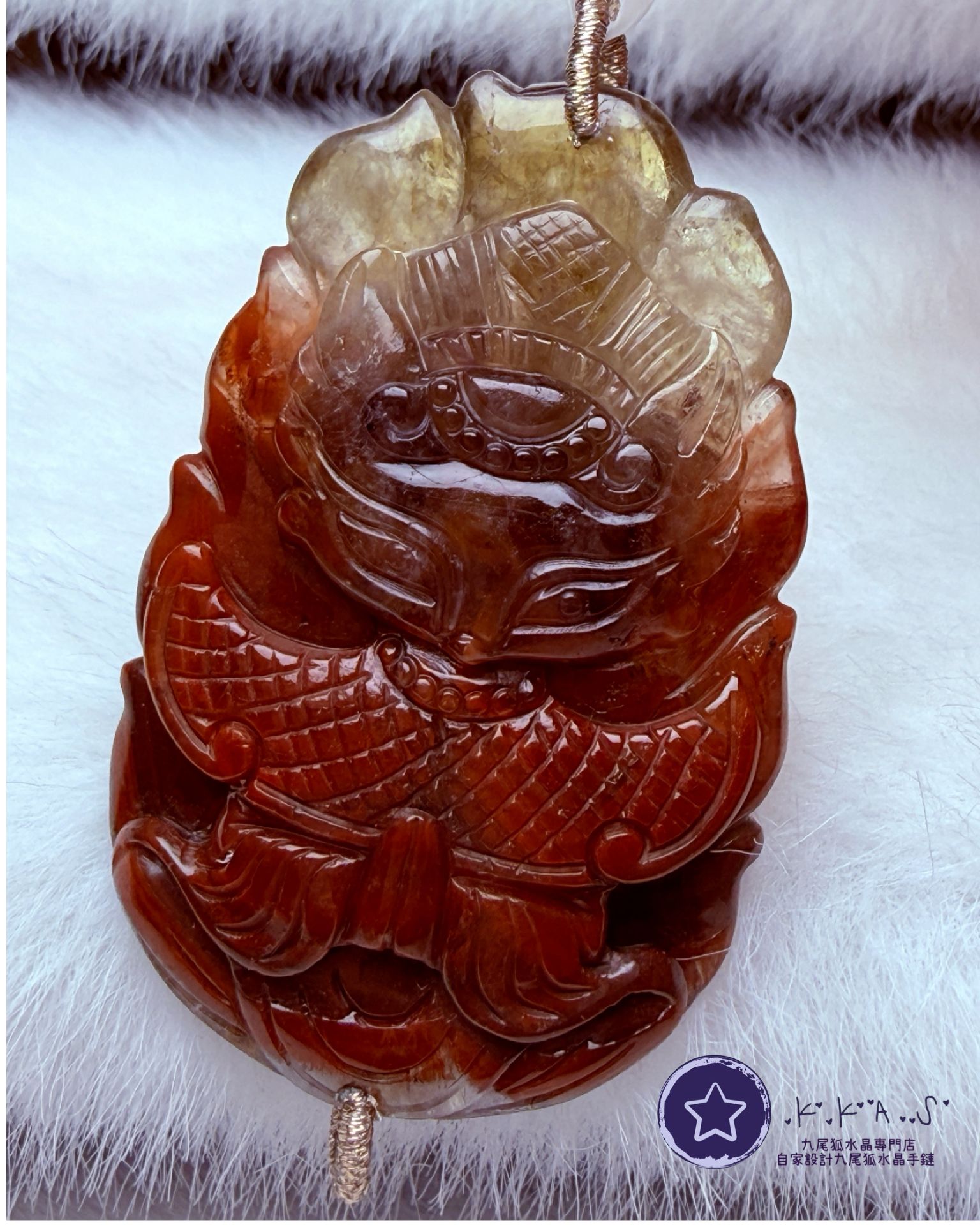 K00122 Black Label 紅極光將軍狐 - 吊墜/手牌兩用款