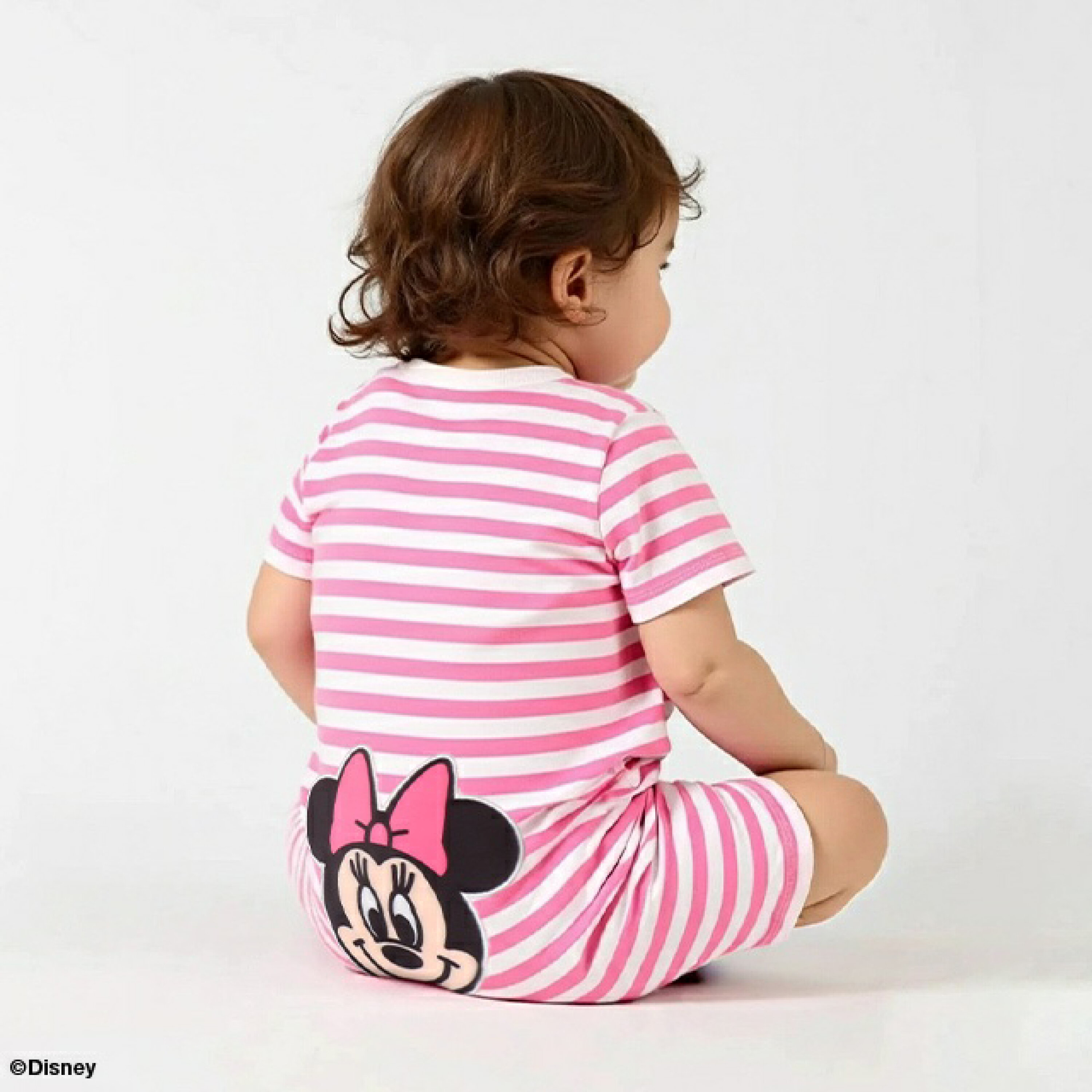 🇯🇵預訂 日本直送🇯🇵Babydoll x Disney六色臀部人物大貼花條紋短袖連身服