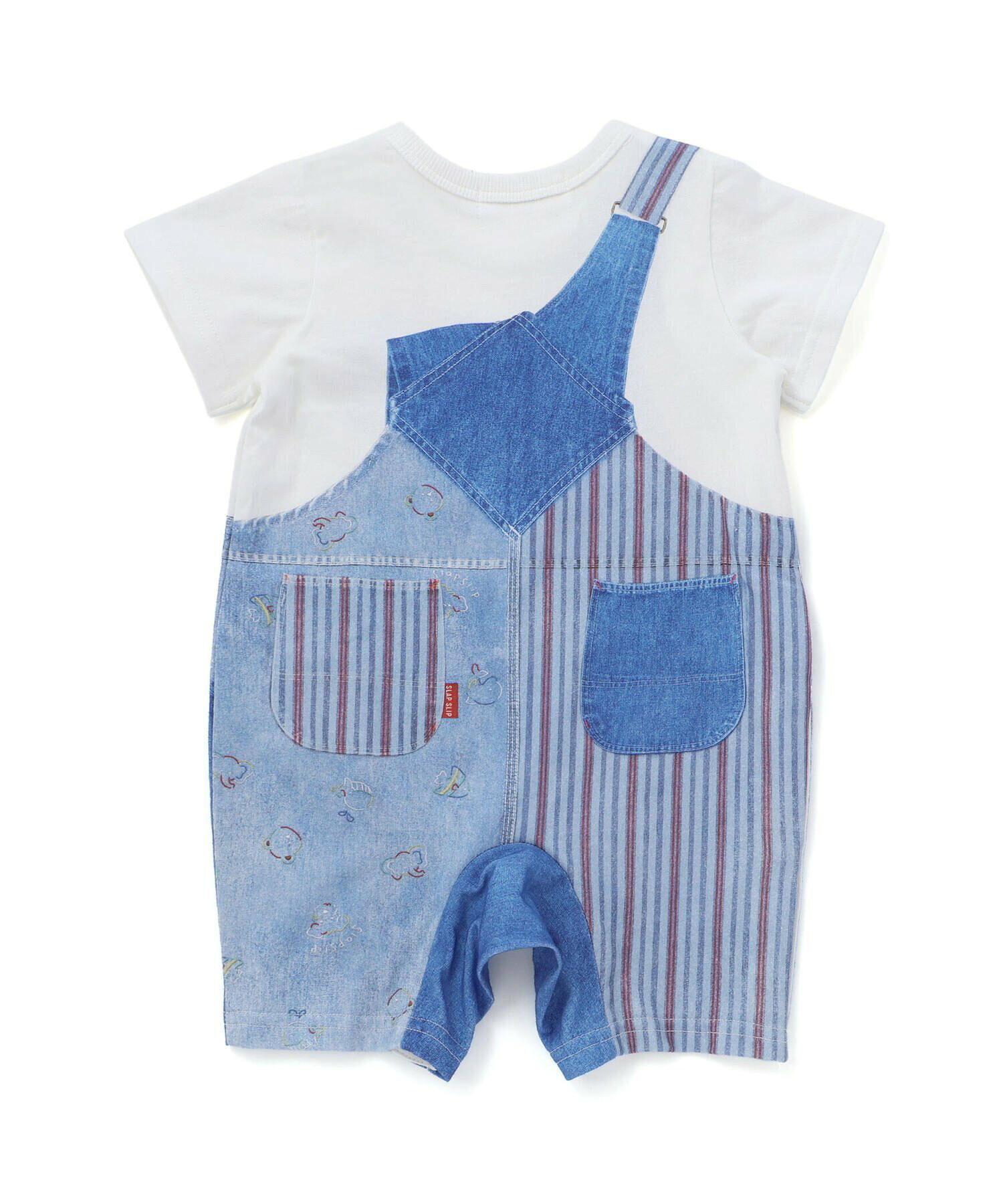 🇯🇵預訂 日本直送🇯🇵Slap Slip Baby兩色動物恐龍吊帶短袖連身服