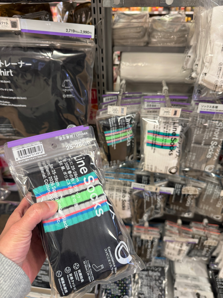 [連線商品需補運費]日本family mart Line Socks中長襪