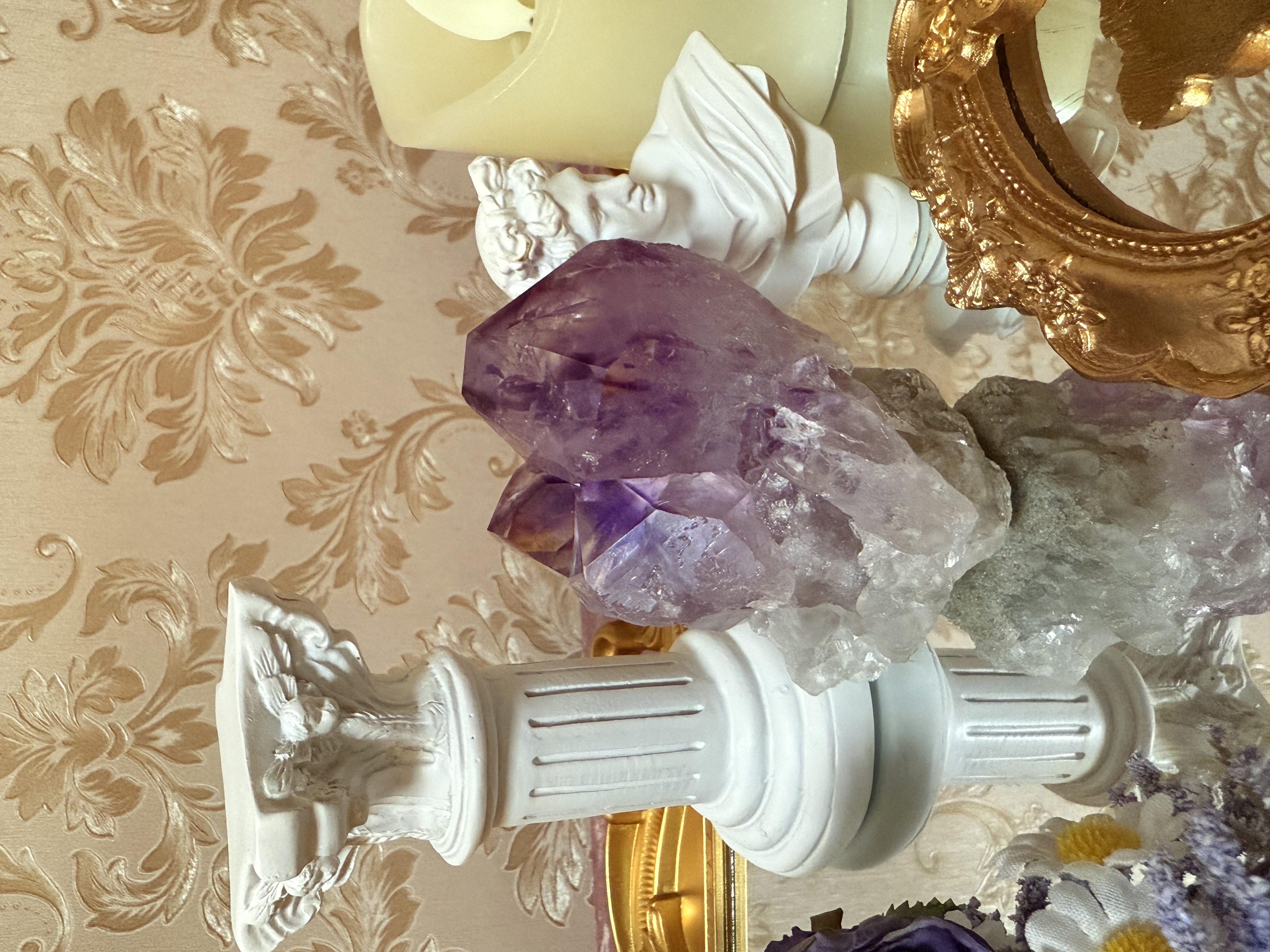 正宗巴西 ‧ 教堂風紫幻影原礦晶簇