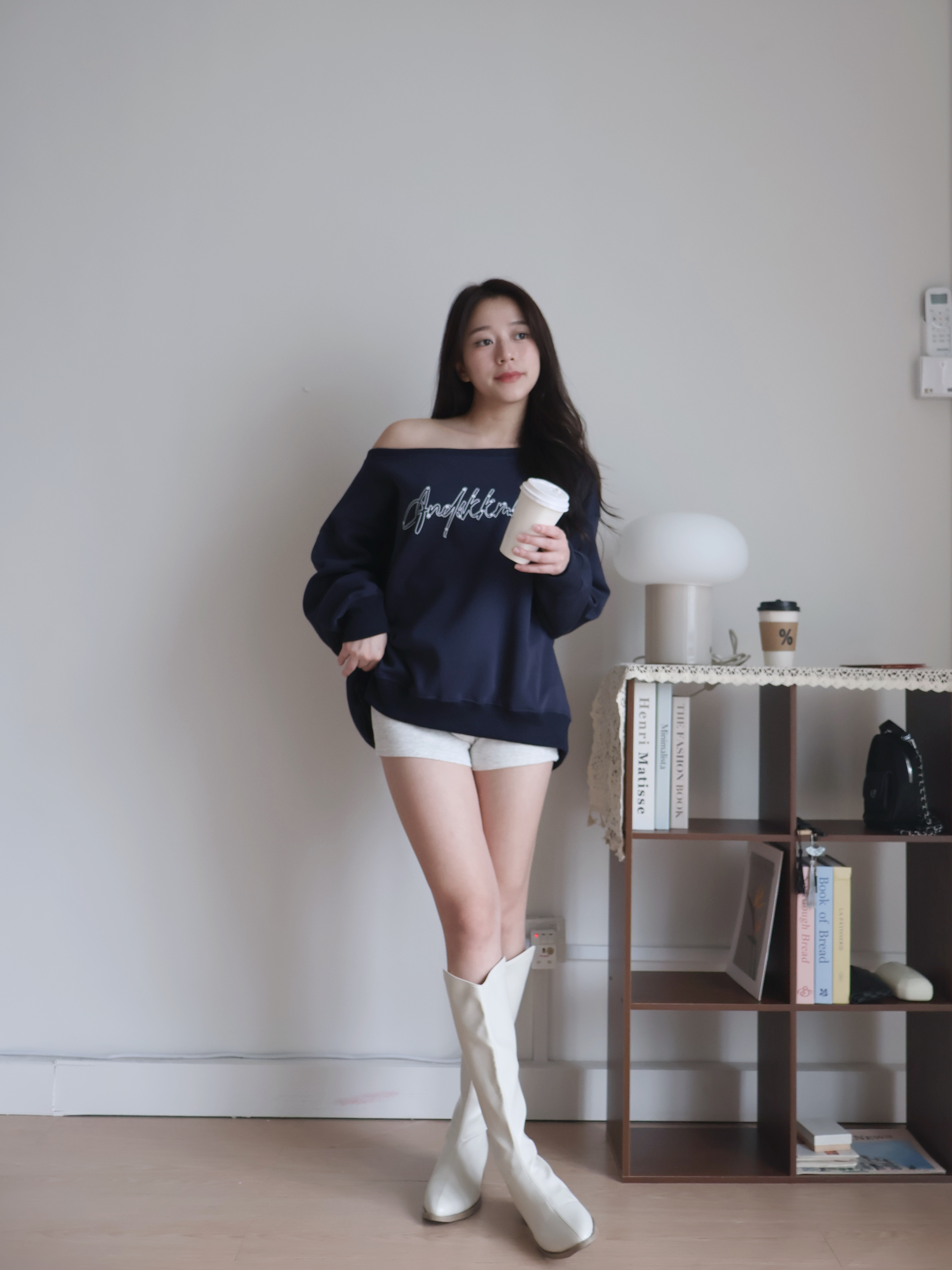 SL36 Navy Long Sleeve Top