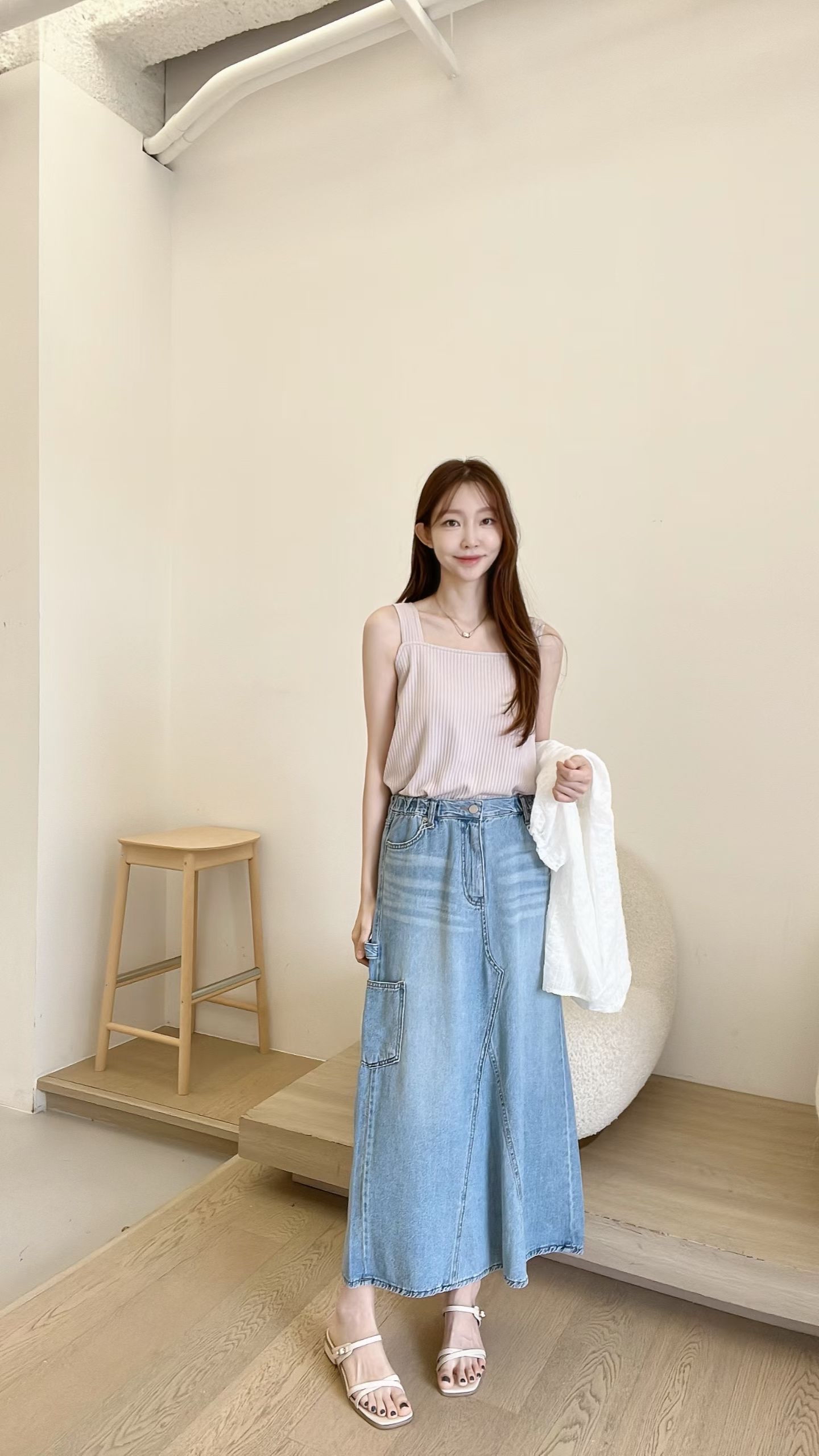 FV17_04  大A-CUT 牛仔長裙 