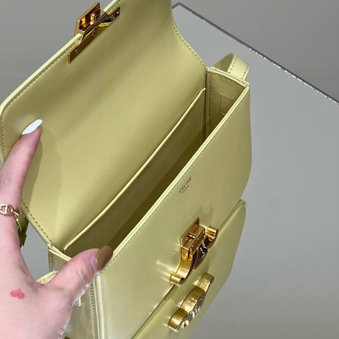 🔥大货实拍图 𝗖𝗘𝗟𝗜𝗡𝗘 ♥ 𝗧𝗥𝗜𝗢𝗠𝗣𝗛𝗘 𝗦𝗛𝗢𝗨𝗟𝗗𝗘𝗥 𝗕𝗔𝗚 型号：194143 尺寸：20*10*4cm