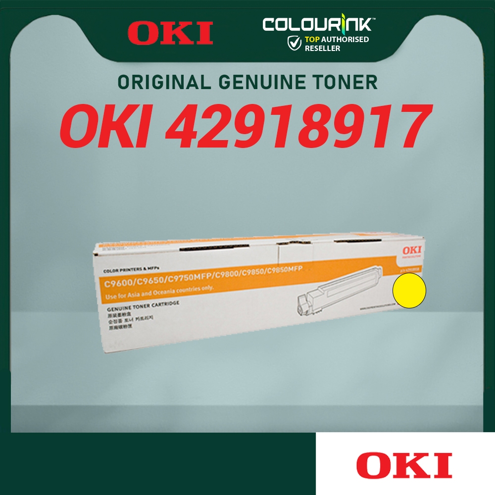 💢CLEAR STOCK 💢 OKI Original Genuine Toner Yellow Cyan Magenta 42918917 42918918 42918919 C9600n C9650n C9800hdn C9850hdn